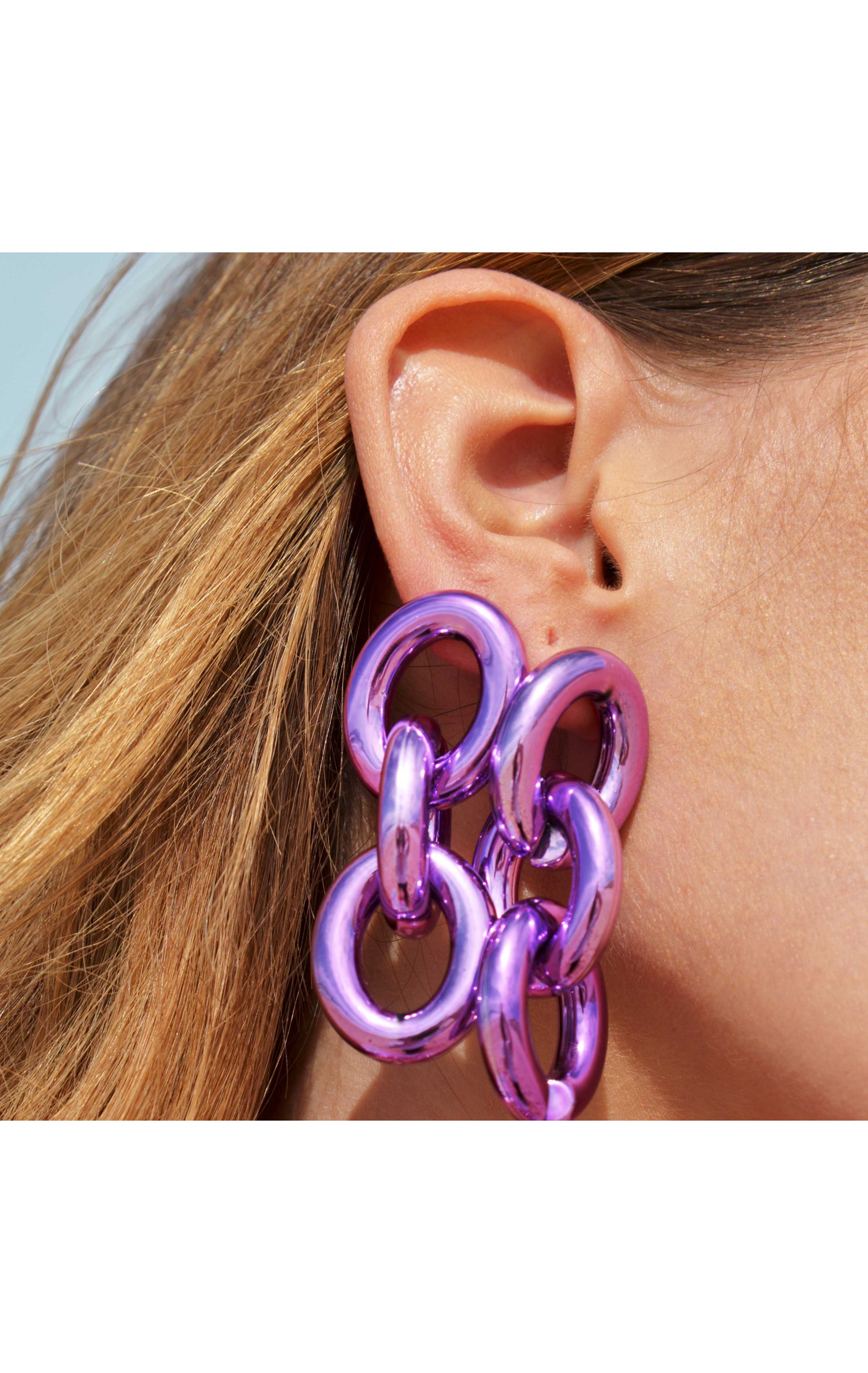 Earrings Fox Purple