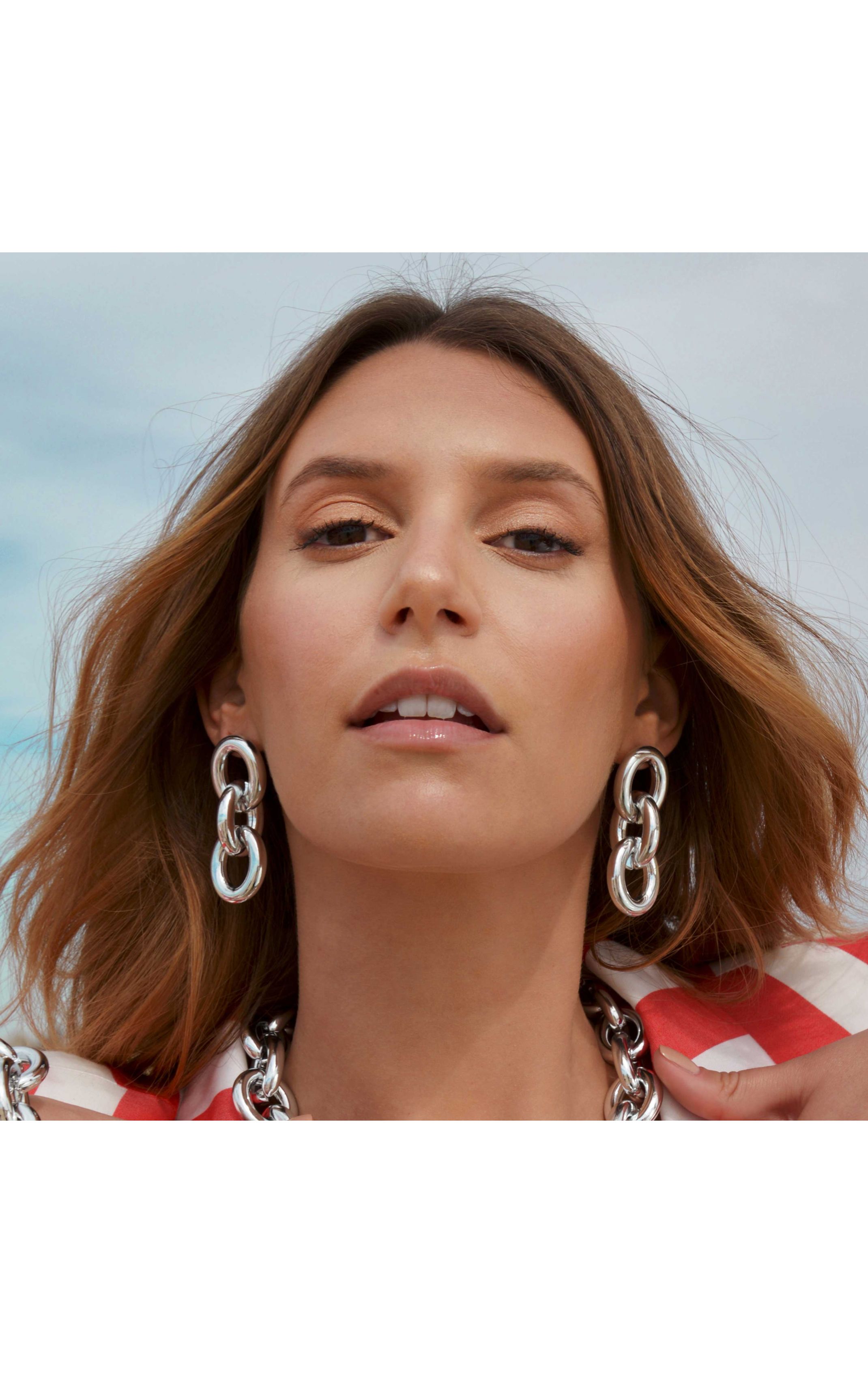Earrings Fox Argenté