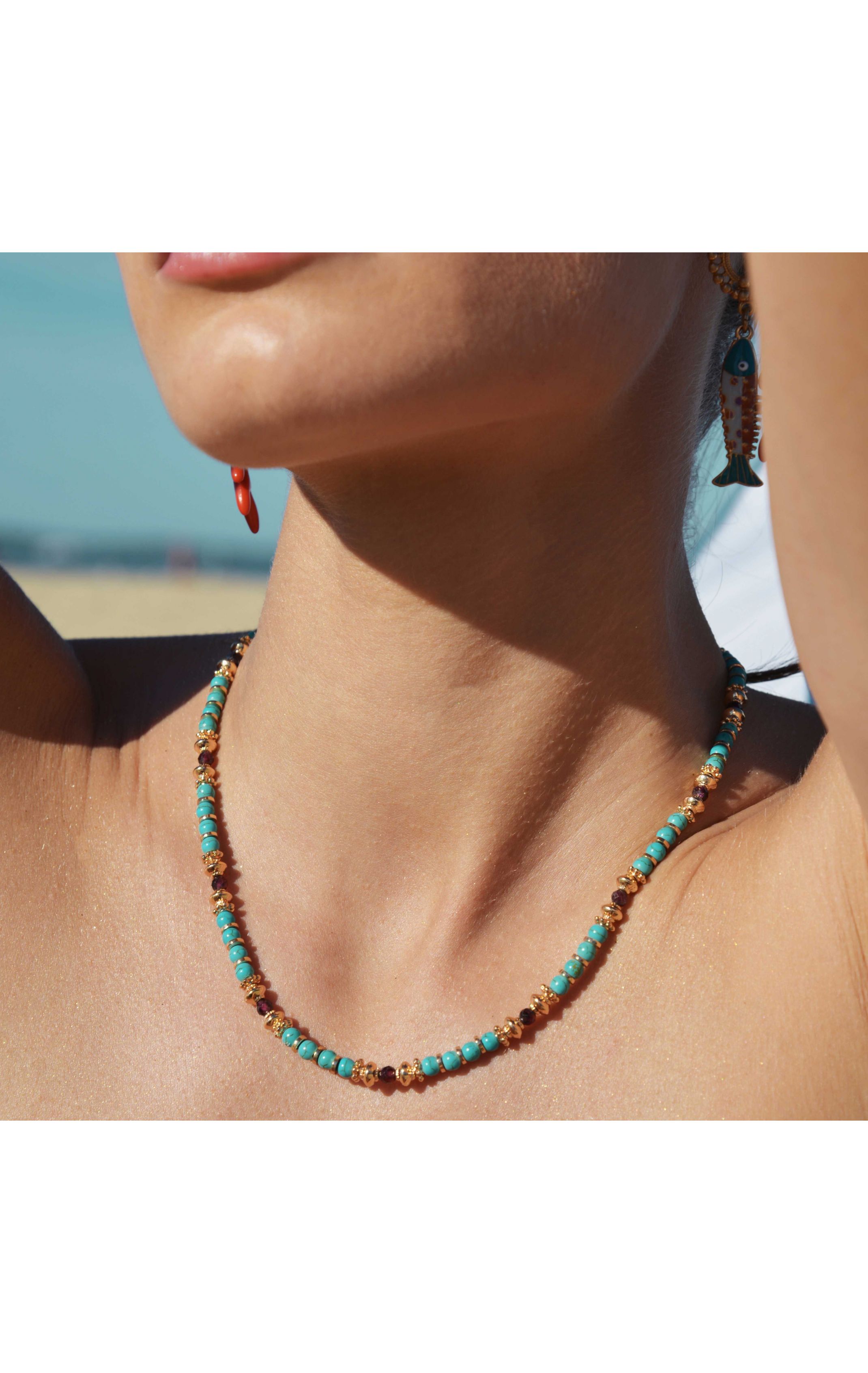 Necklace Dyela Turquoise