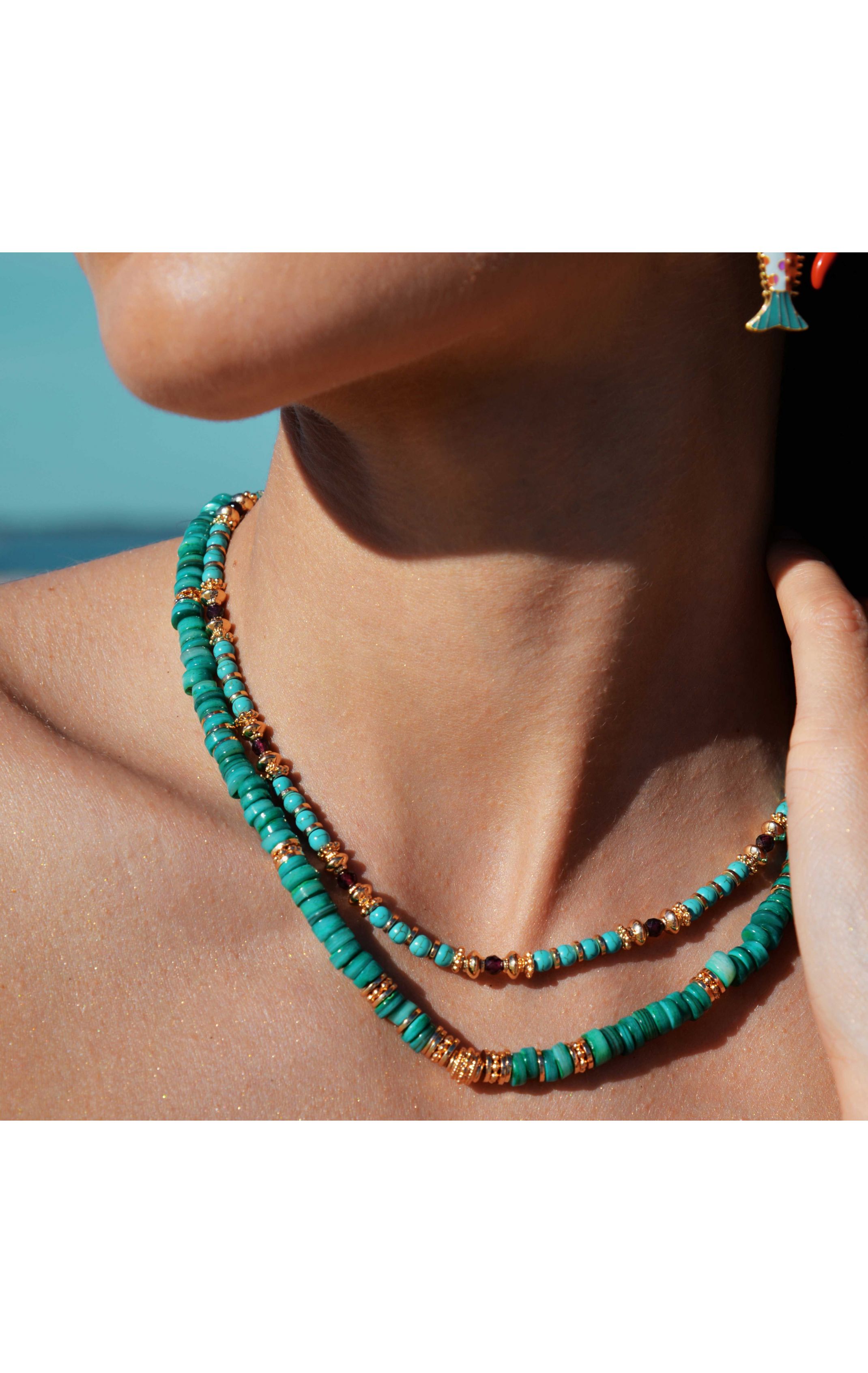 Necklace Dyela Turquoise