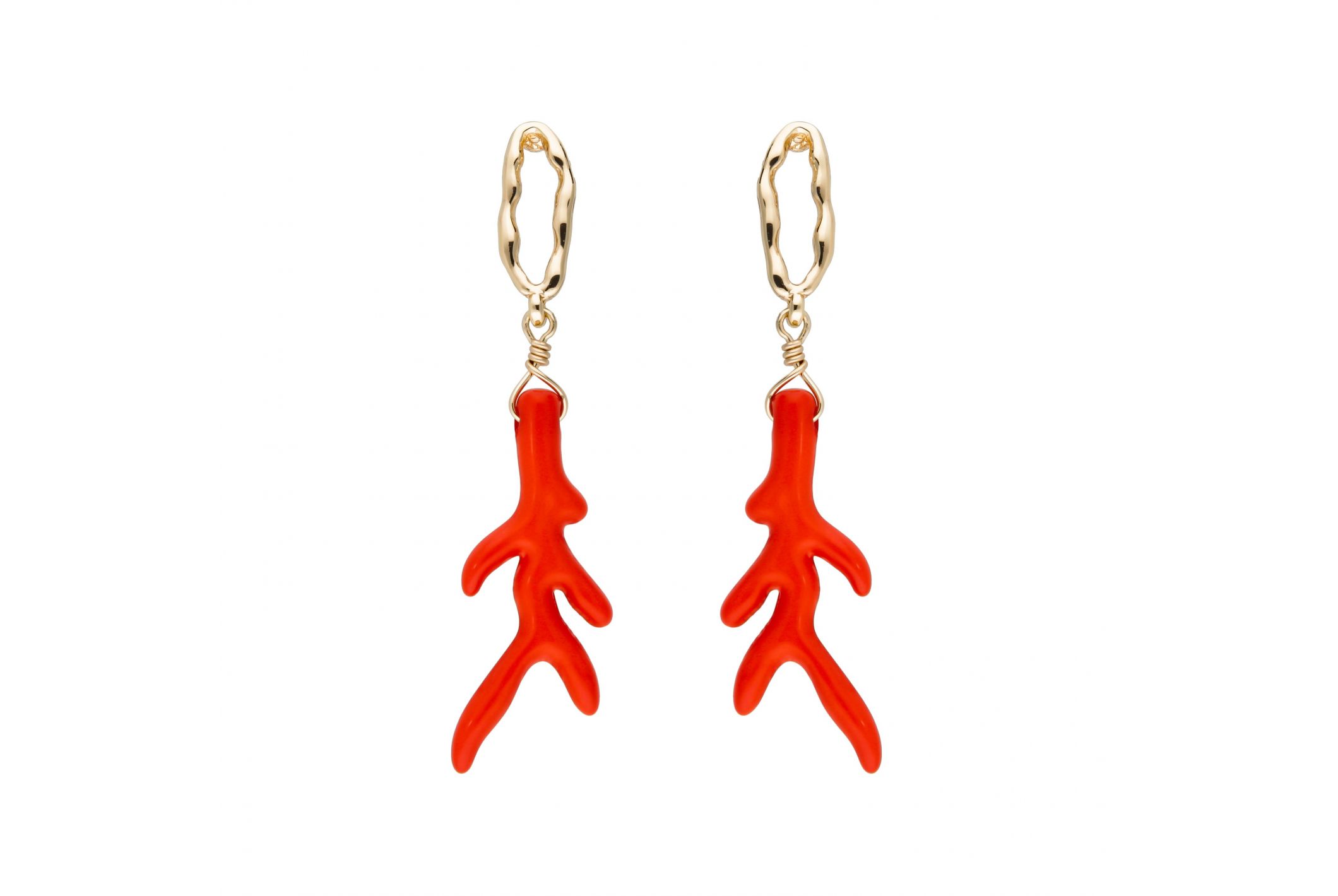 Hipanema Boucles d'oreilles Vulcano Tomate