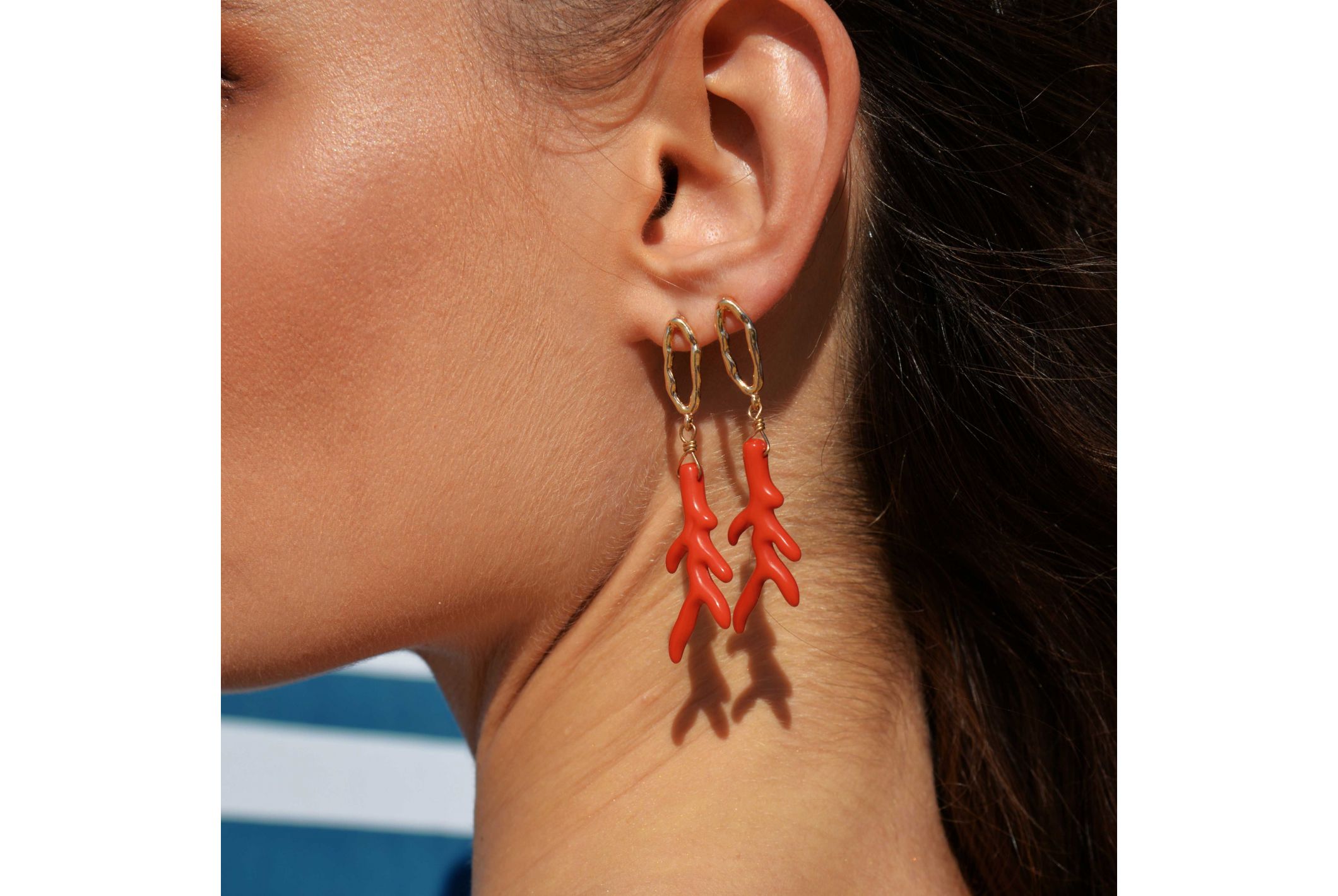 Hipanema Earrings Vulcano Tomate