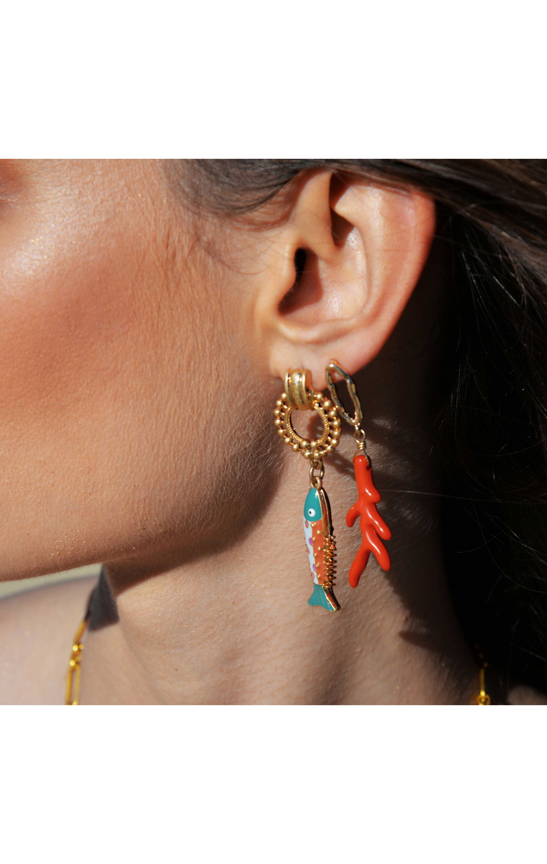 Earrings Vulcano Tomate