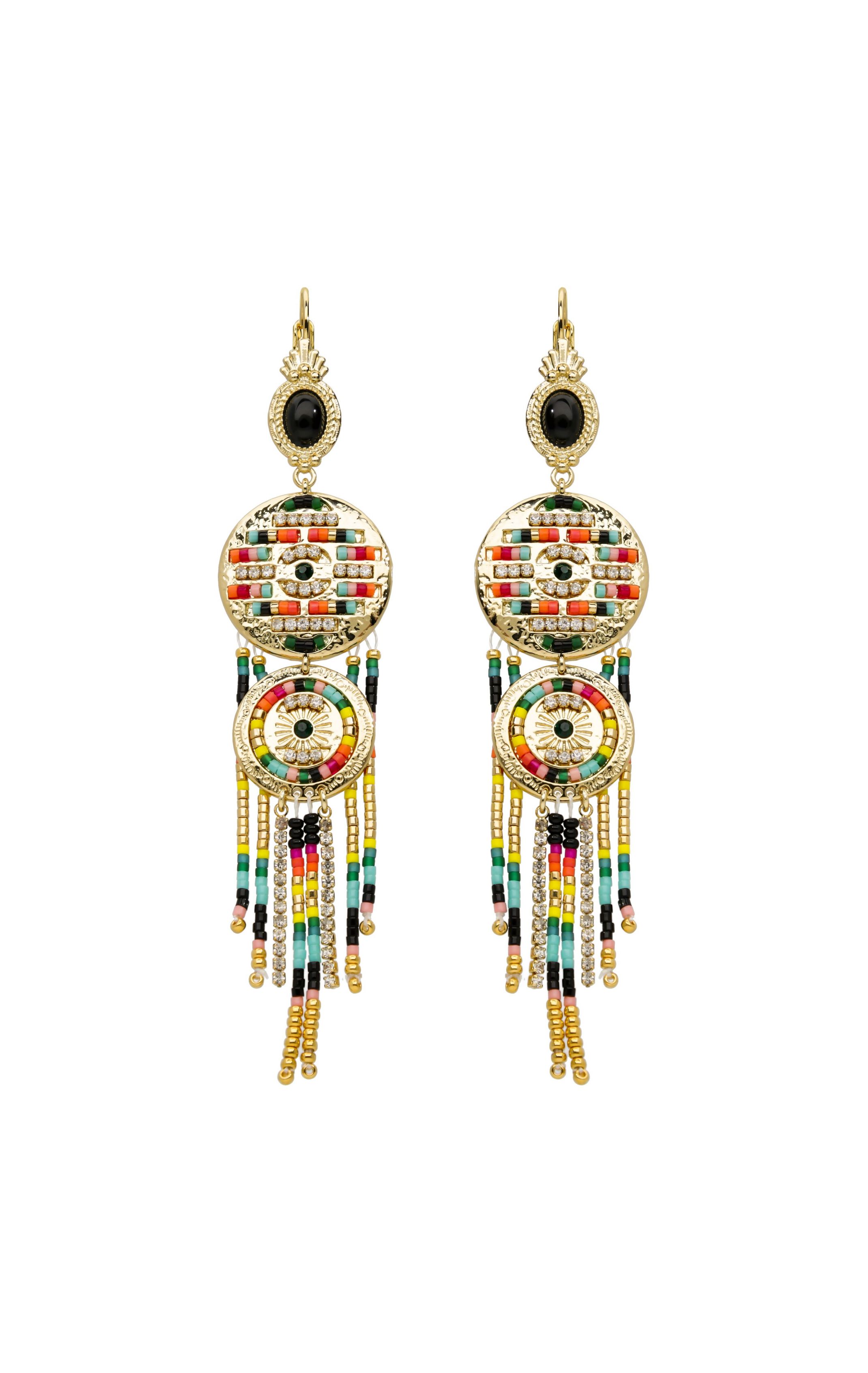 Boucles d'oreilles Bison Doré