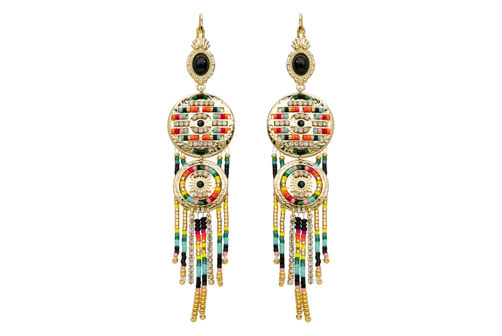 Hipanema Boucles d'oreilles Bison Doré