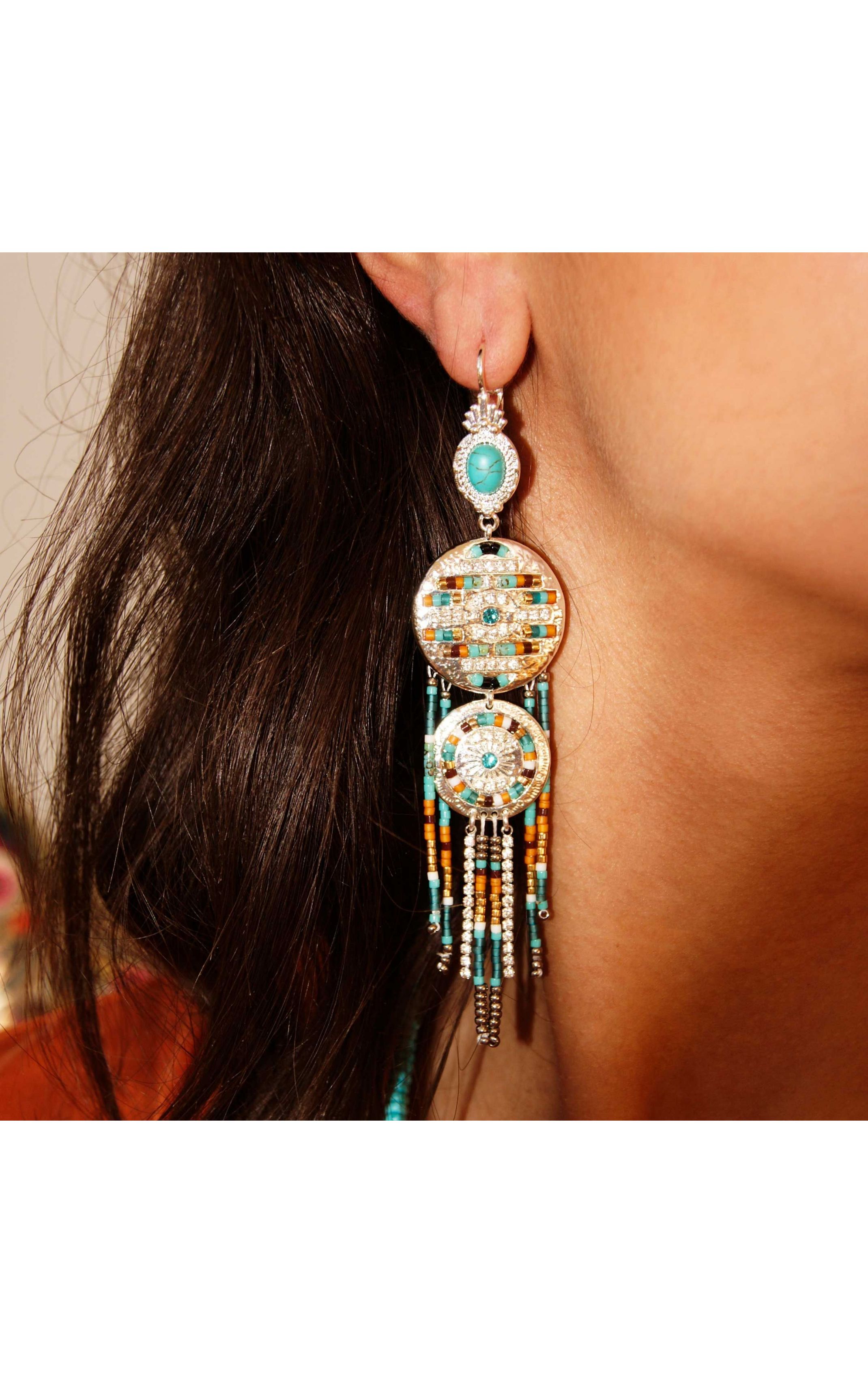 Earrings Bison Argenté