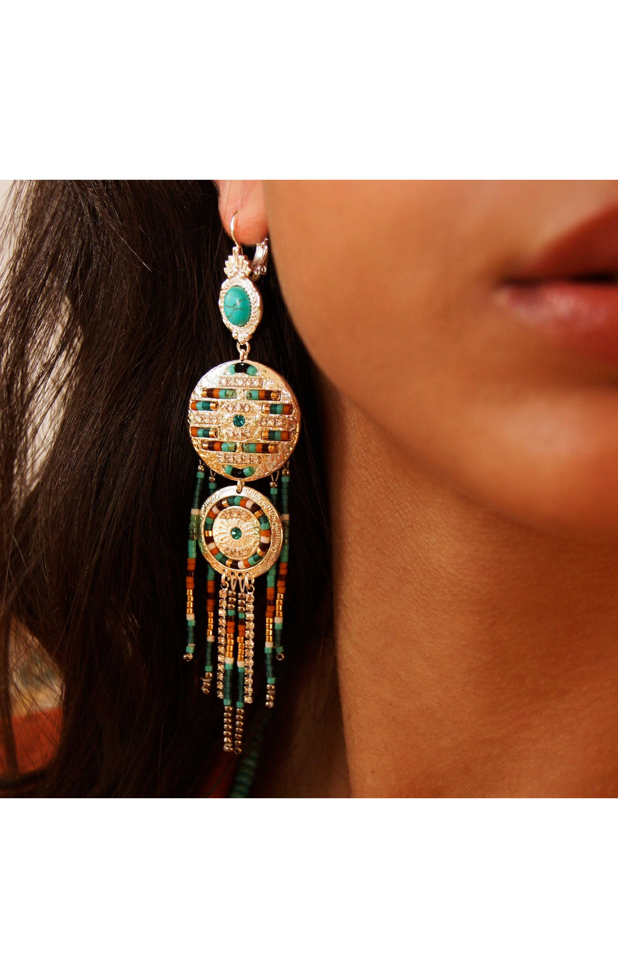 Earrings Bison Argenté