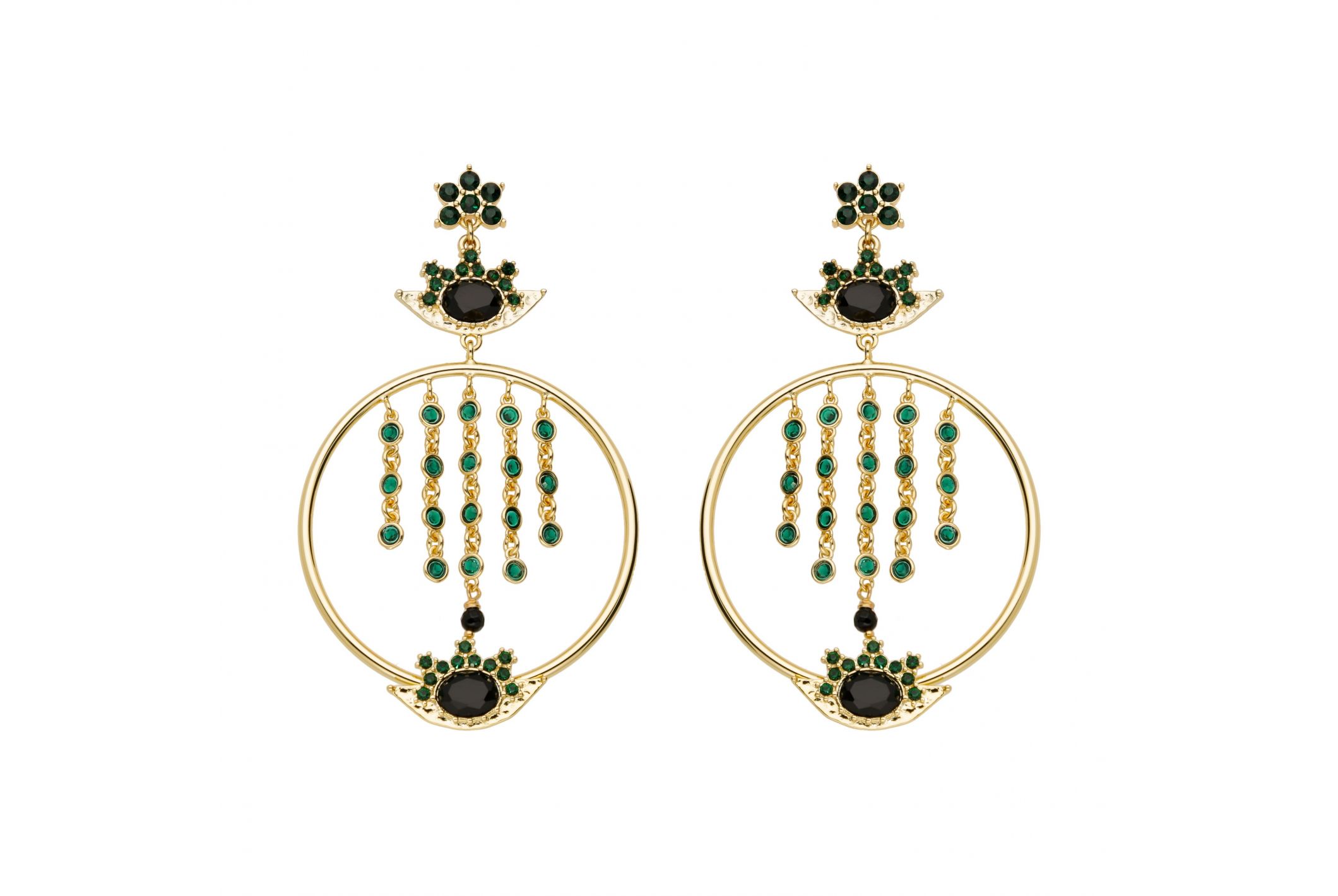 Hipanema Boucles d'oreilles Dynasty Noir