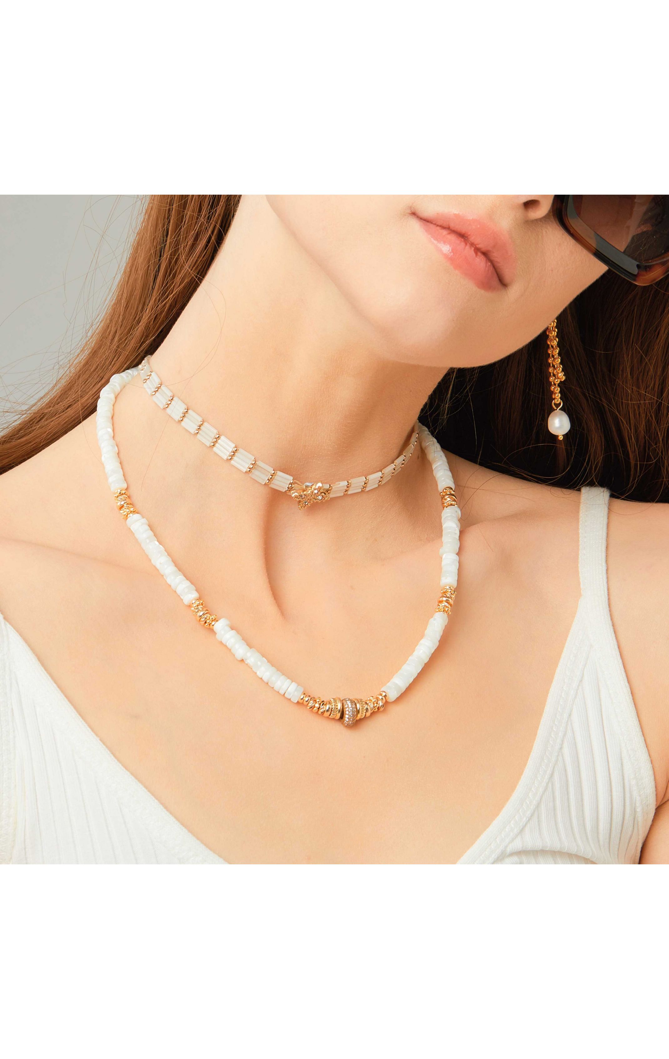 Collier Sharky Blanc