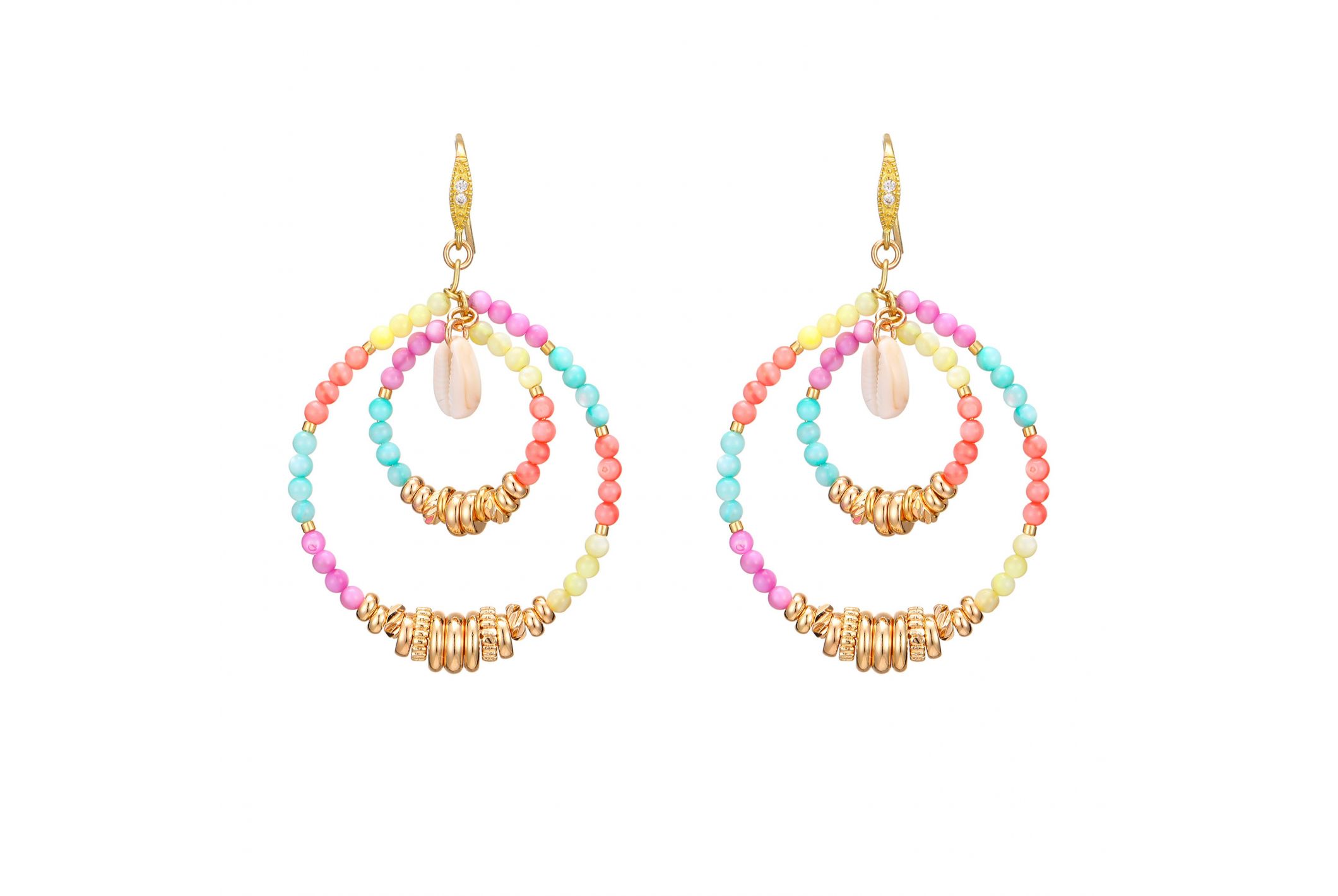 Hipanema Boucles d'oreilles Karamba Multicolore