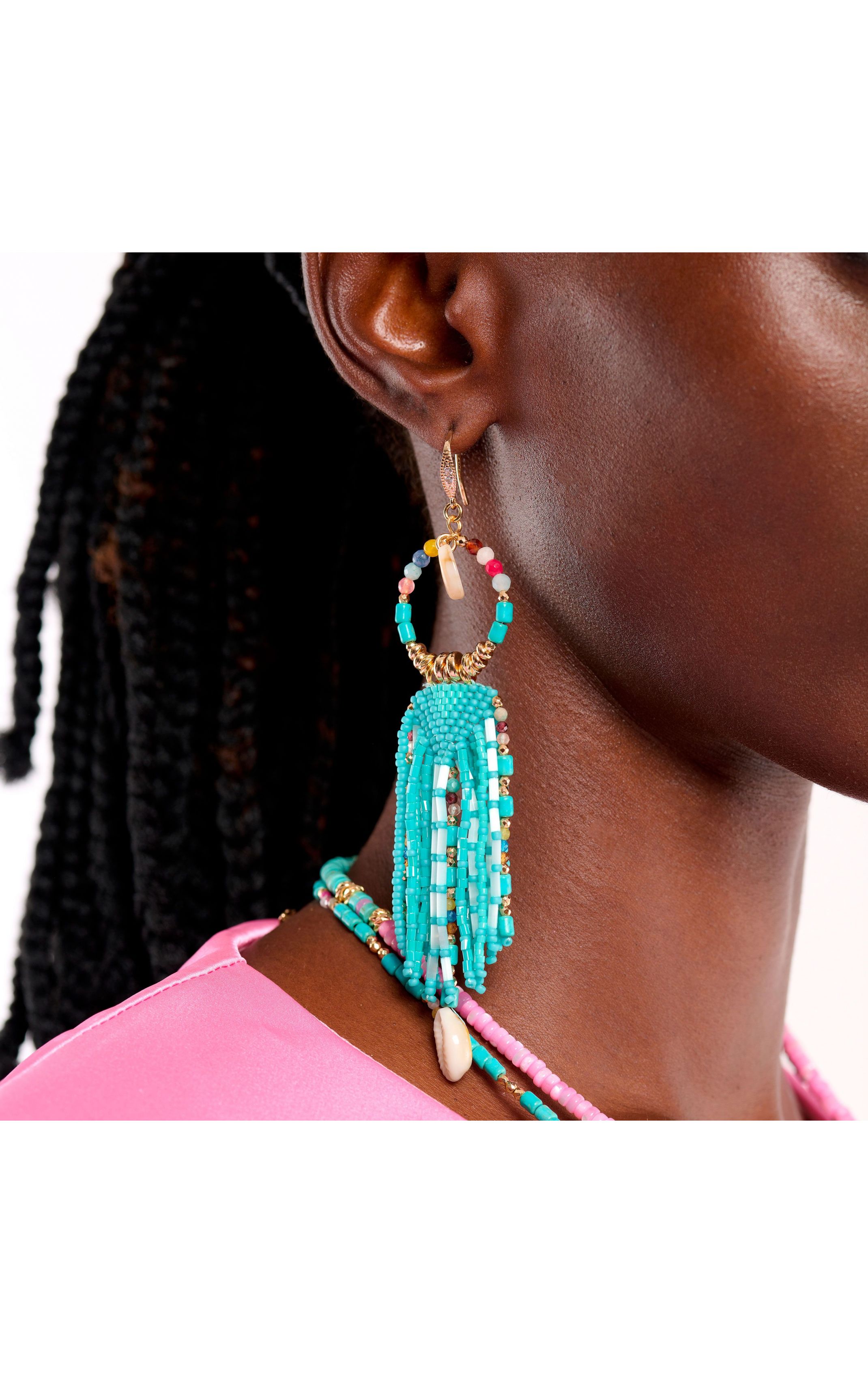 Earrings Koukaracha Turquoise
