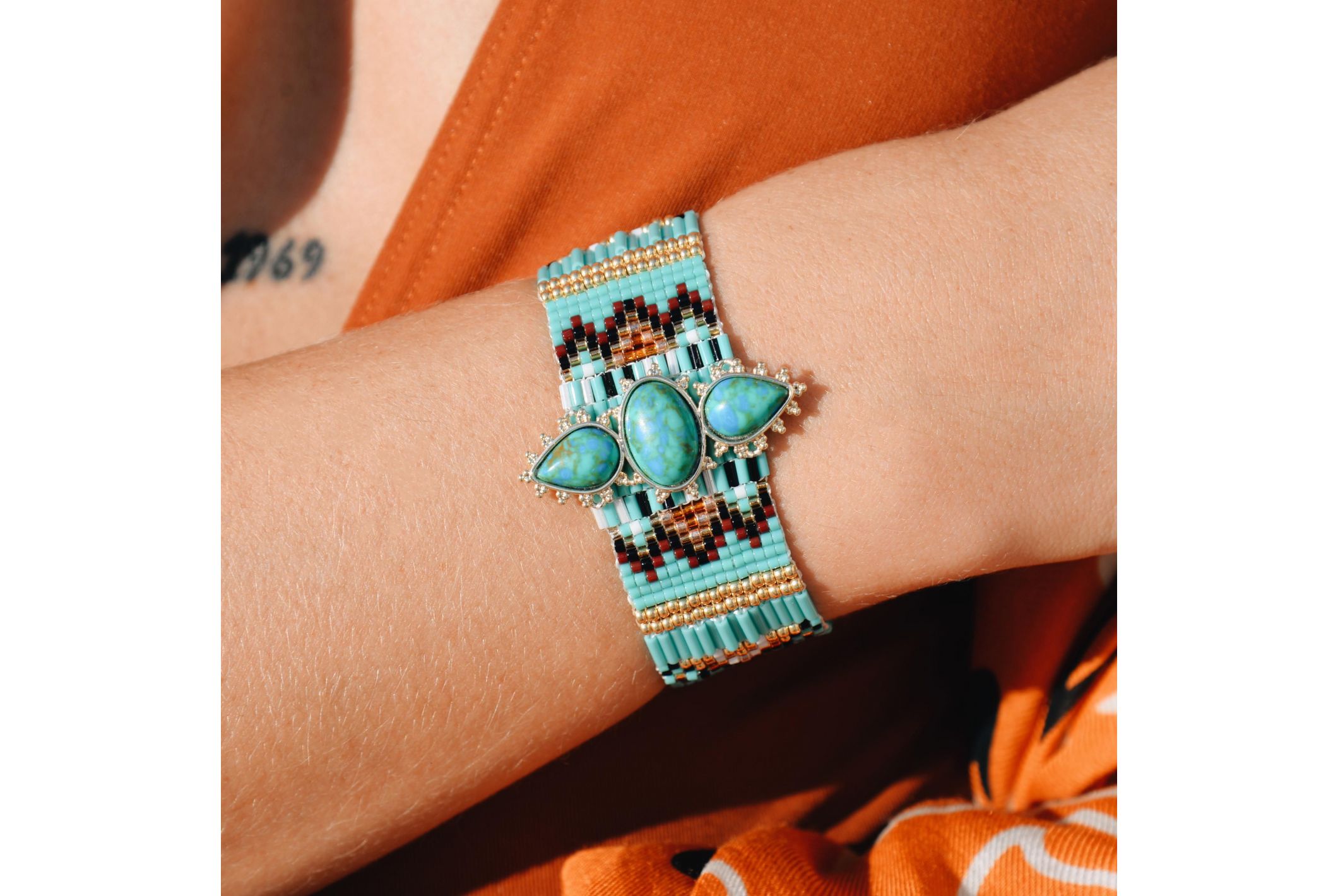 Hipanema Manchette Noliti Turquoise