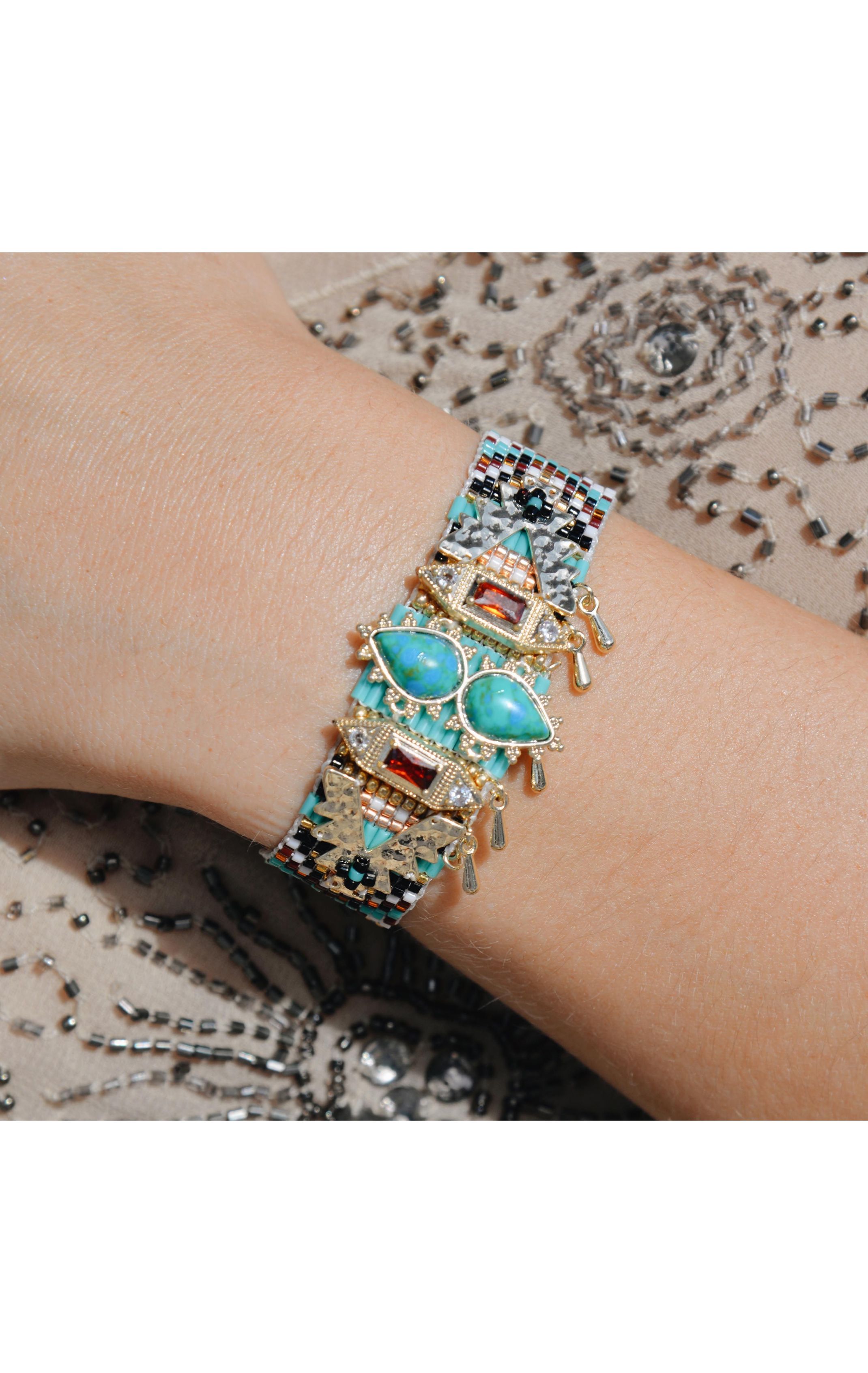 Manchette Ranya Turquoise