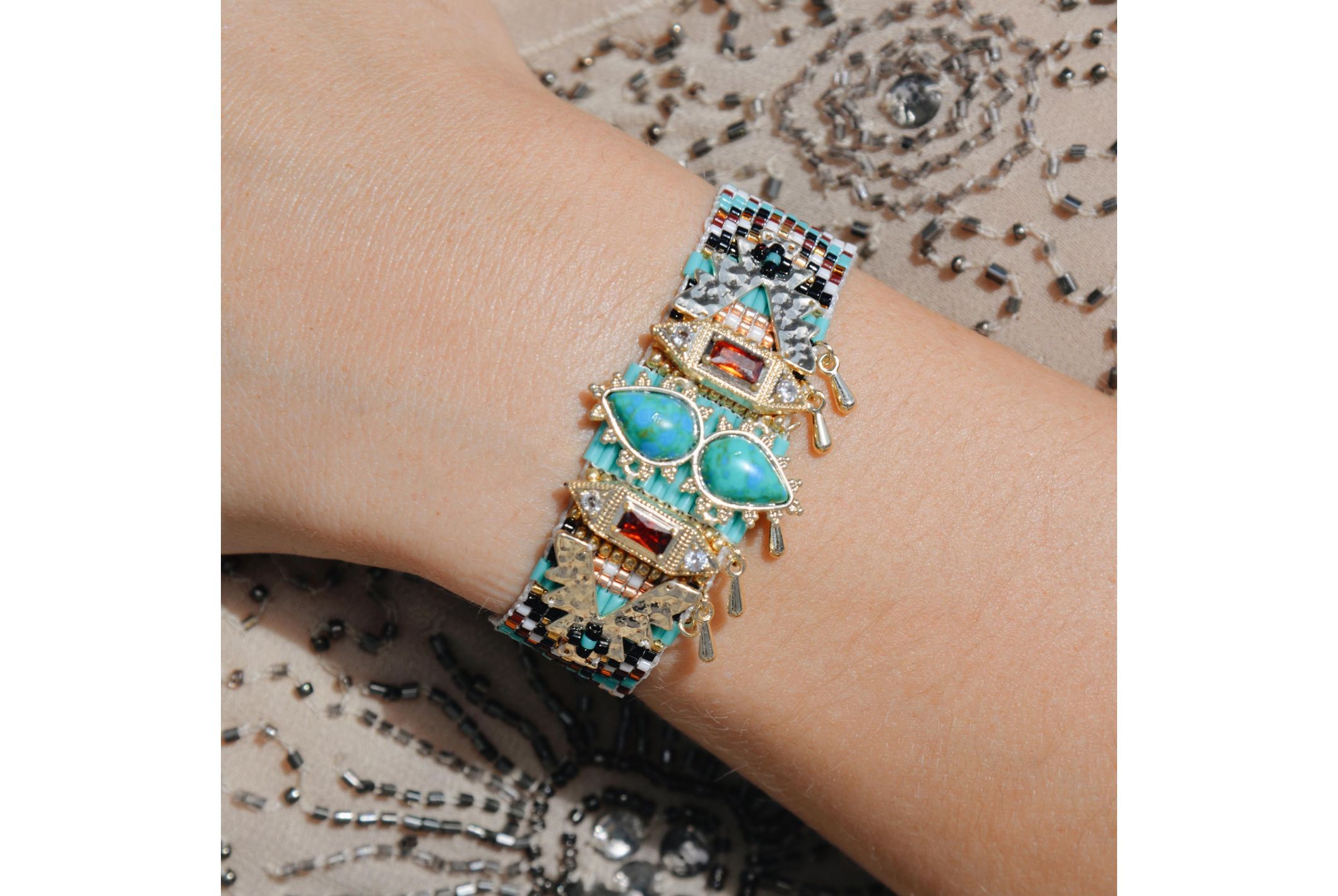 Hipanema Manchette Ranya Turquoise
