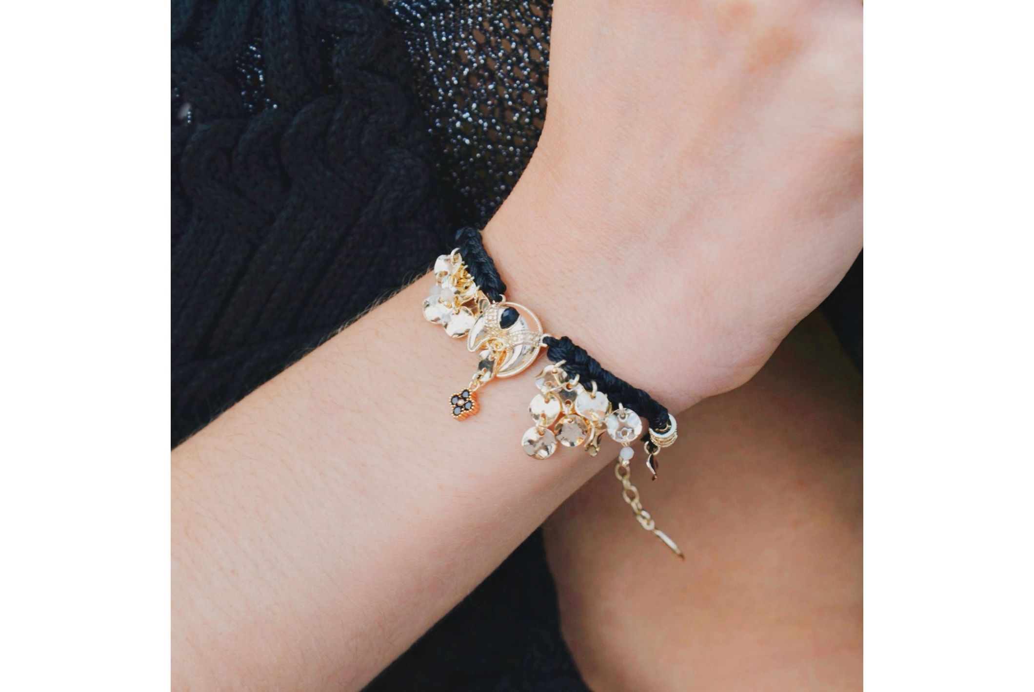 Hipanema Bracelet Rozo Noir