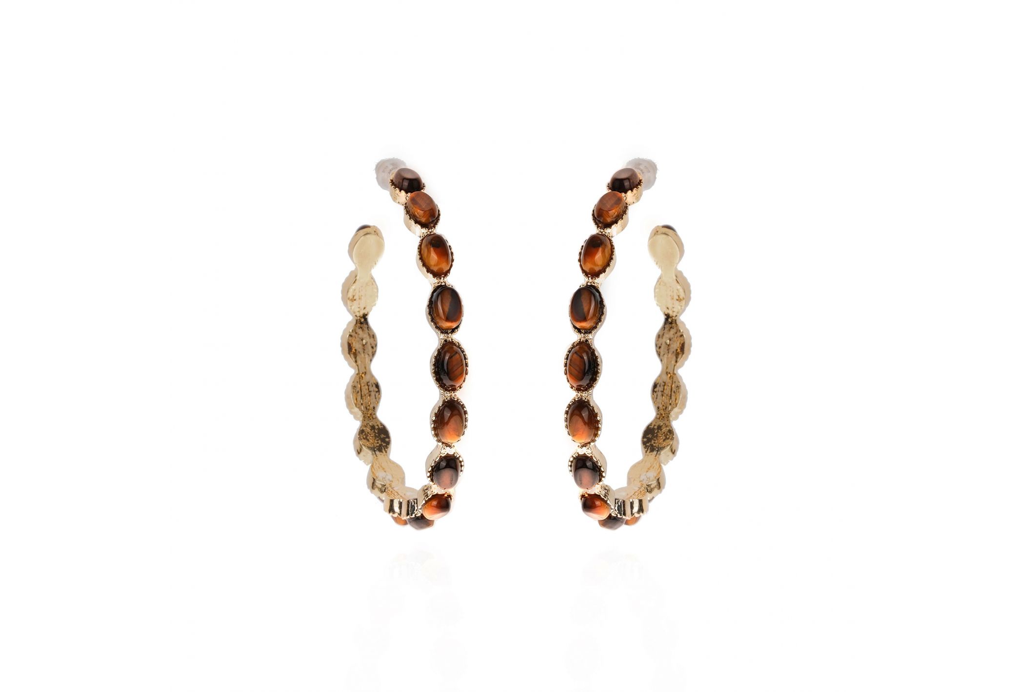 Boucles d'oreilles Hindi Ambre