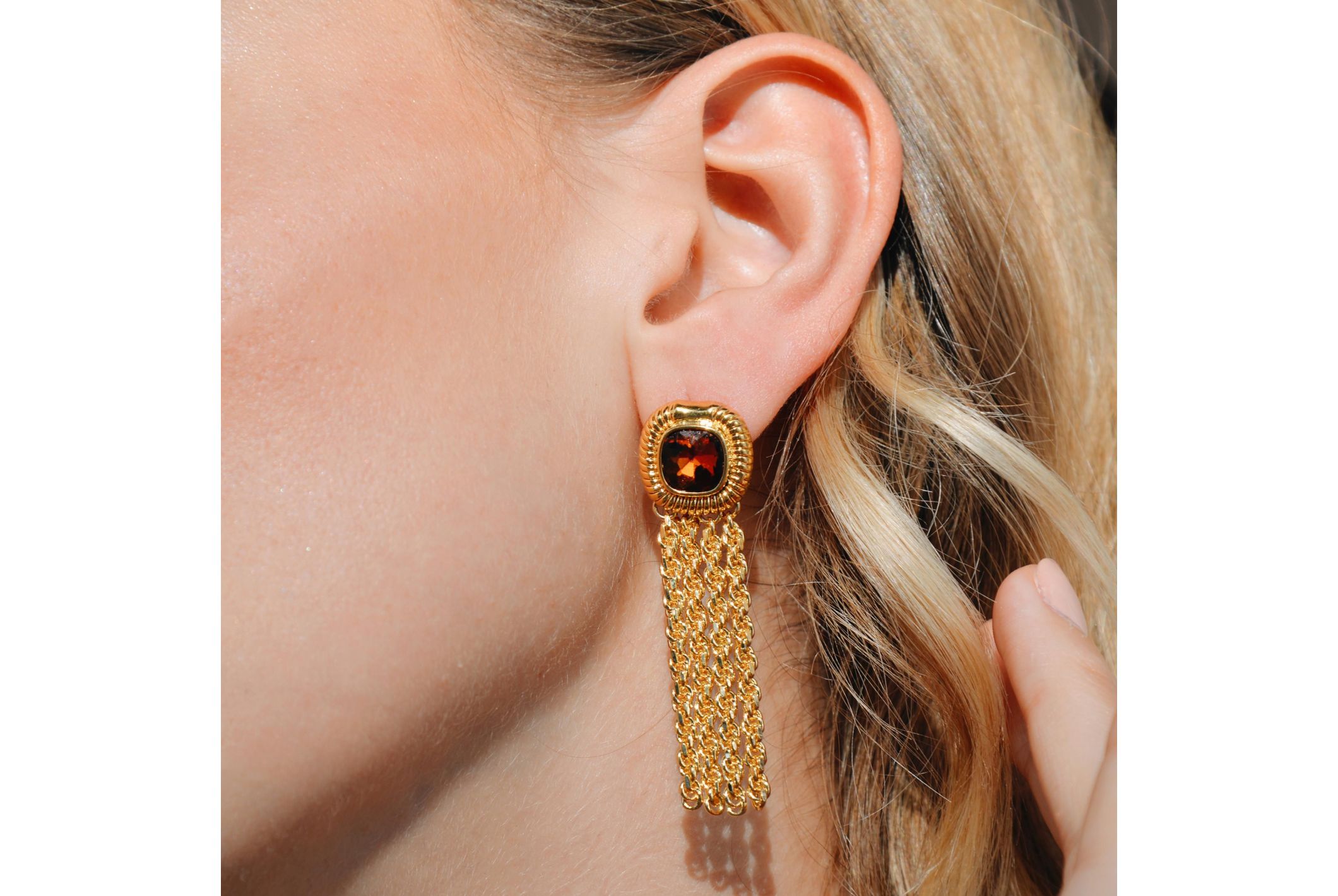 Boucles d'oreilles Pusha Ambre