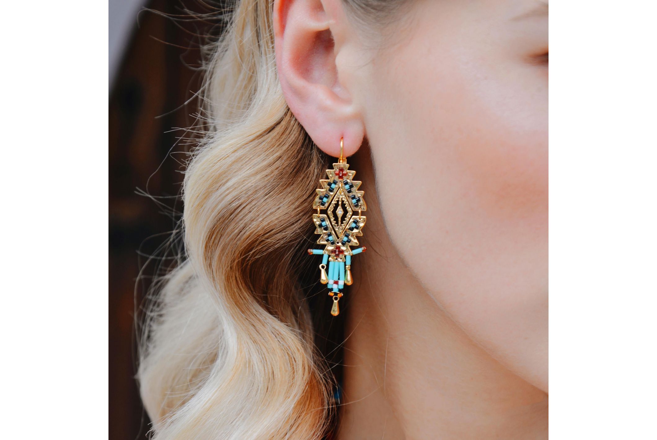 Boucles d'oreilles Kora Turquoise