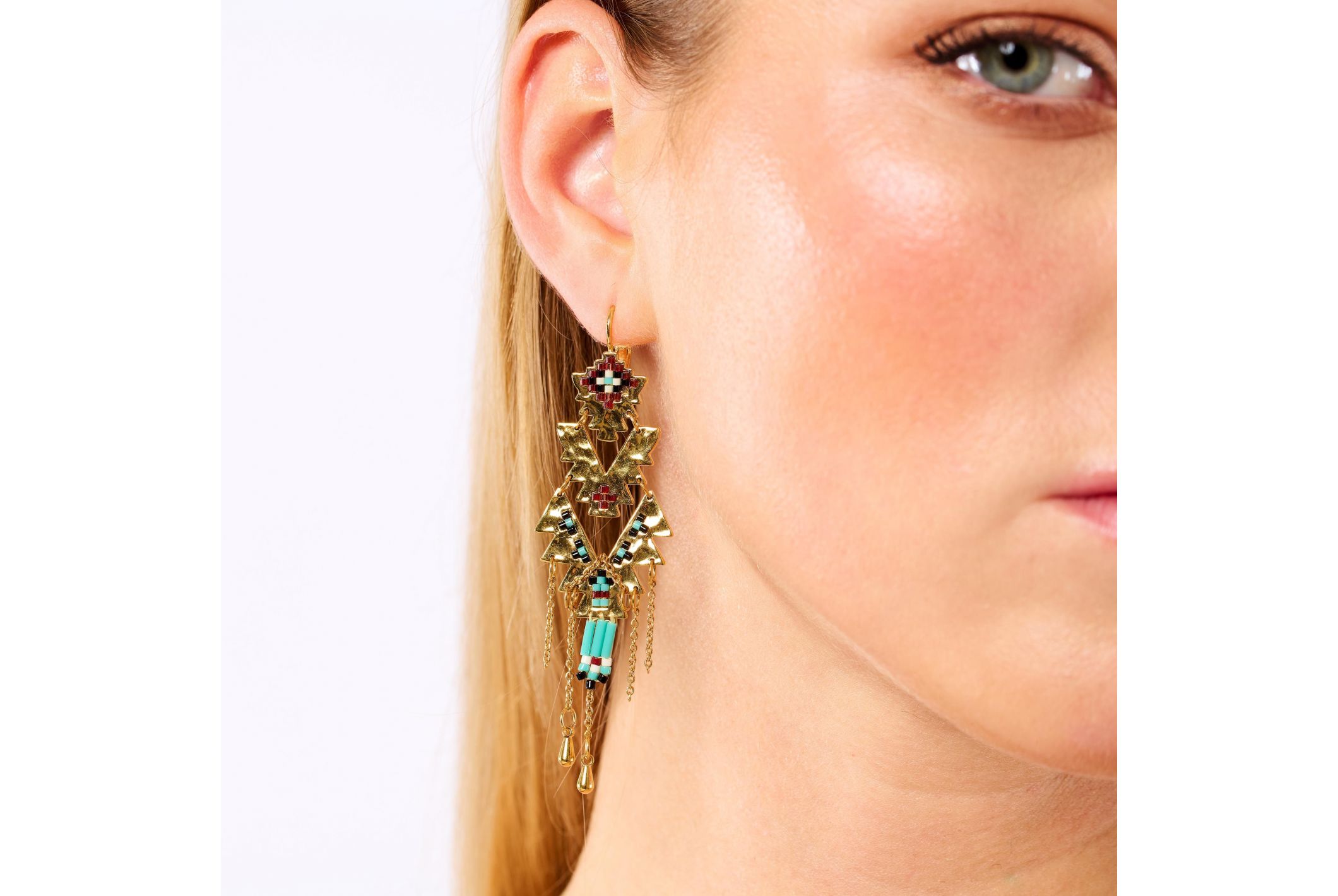 Boucles d'oreilles Nunes Turquoise