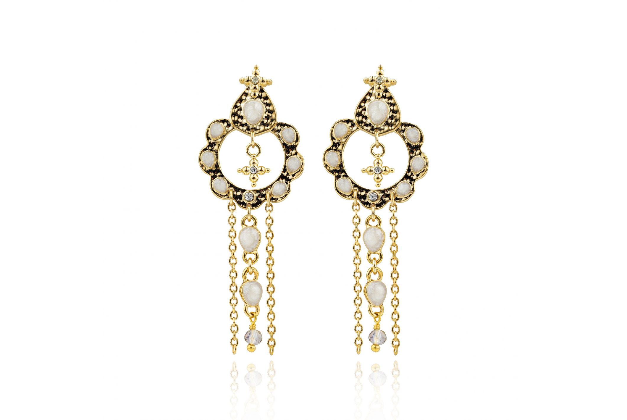 Hipanema Boucles d'oreilles Adrya Blanc