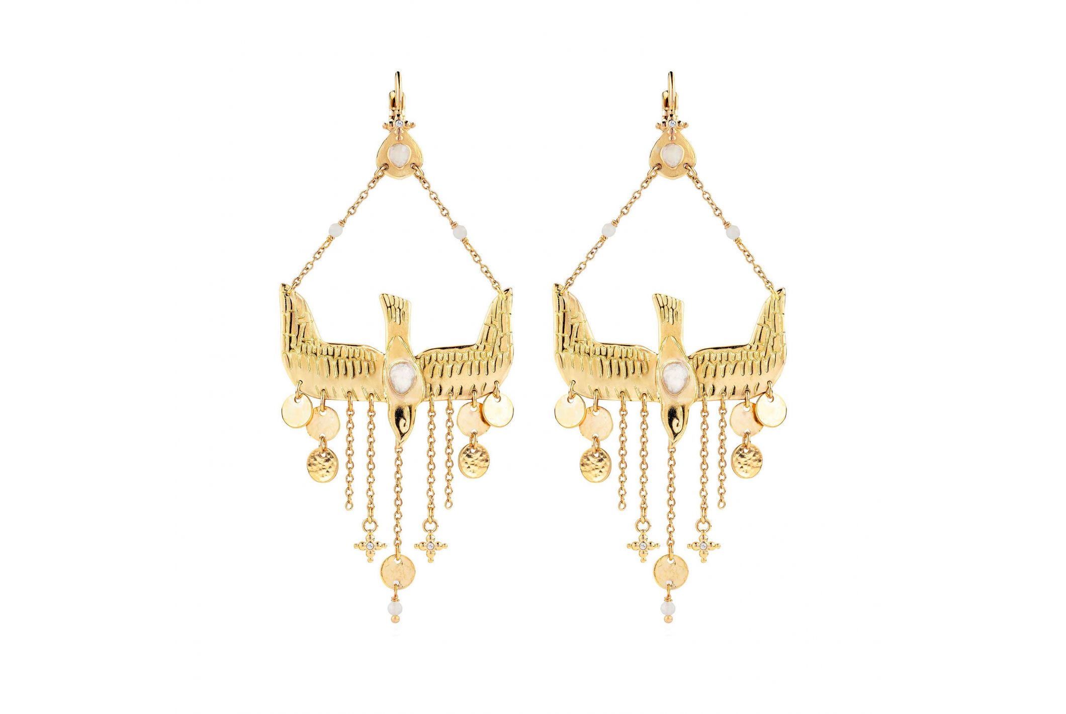 Hipanema Boucles d'oreilles Menny Blanc