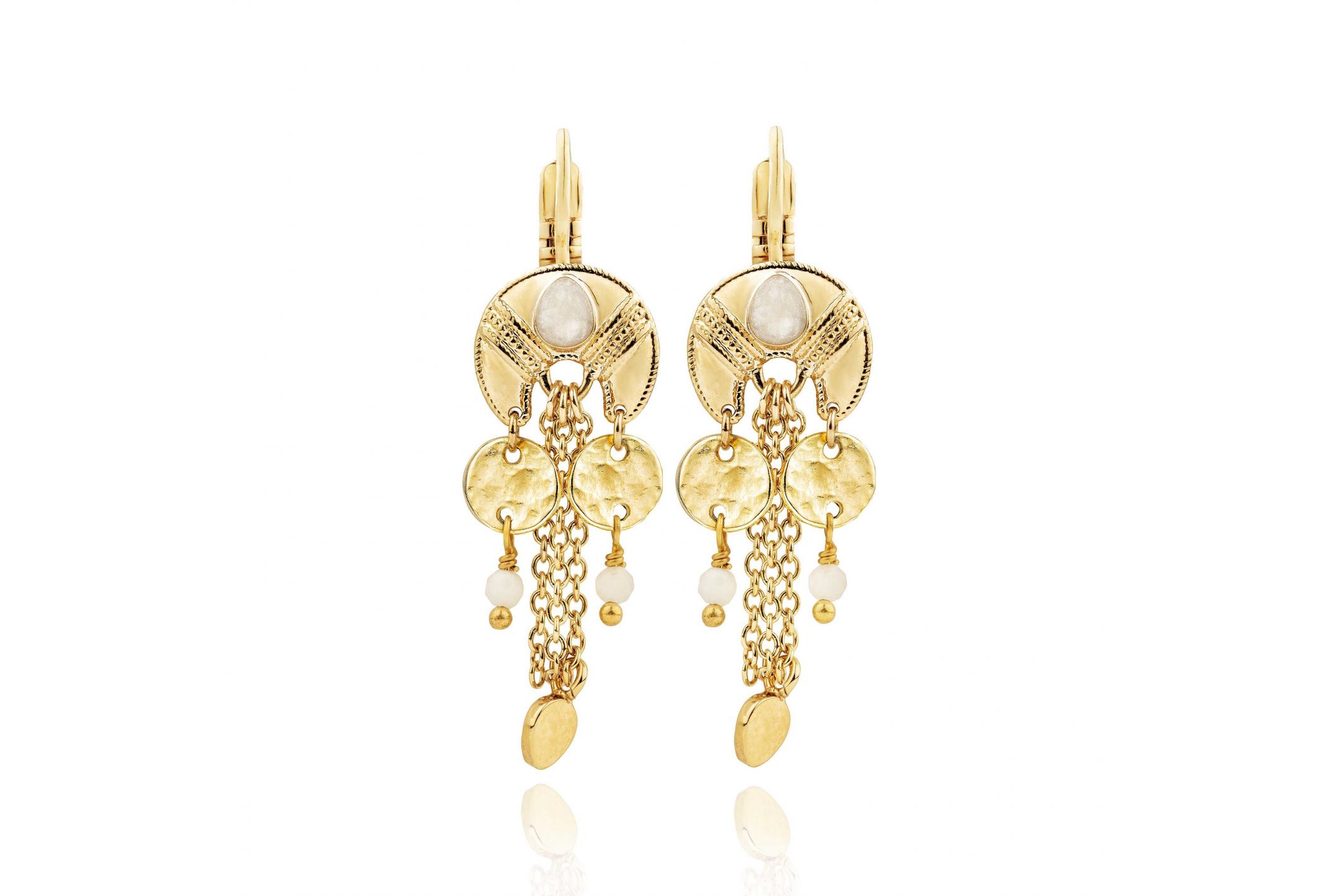 Boucles d'oreilles Karala Blanc