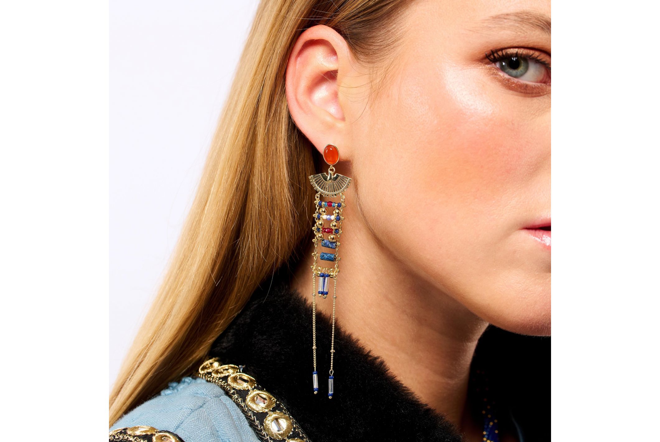 Hipanema Boucles d'oreilles Kaja Indigo