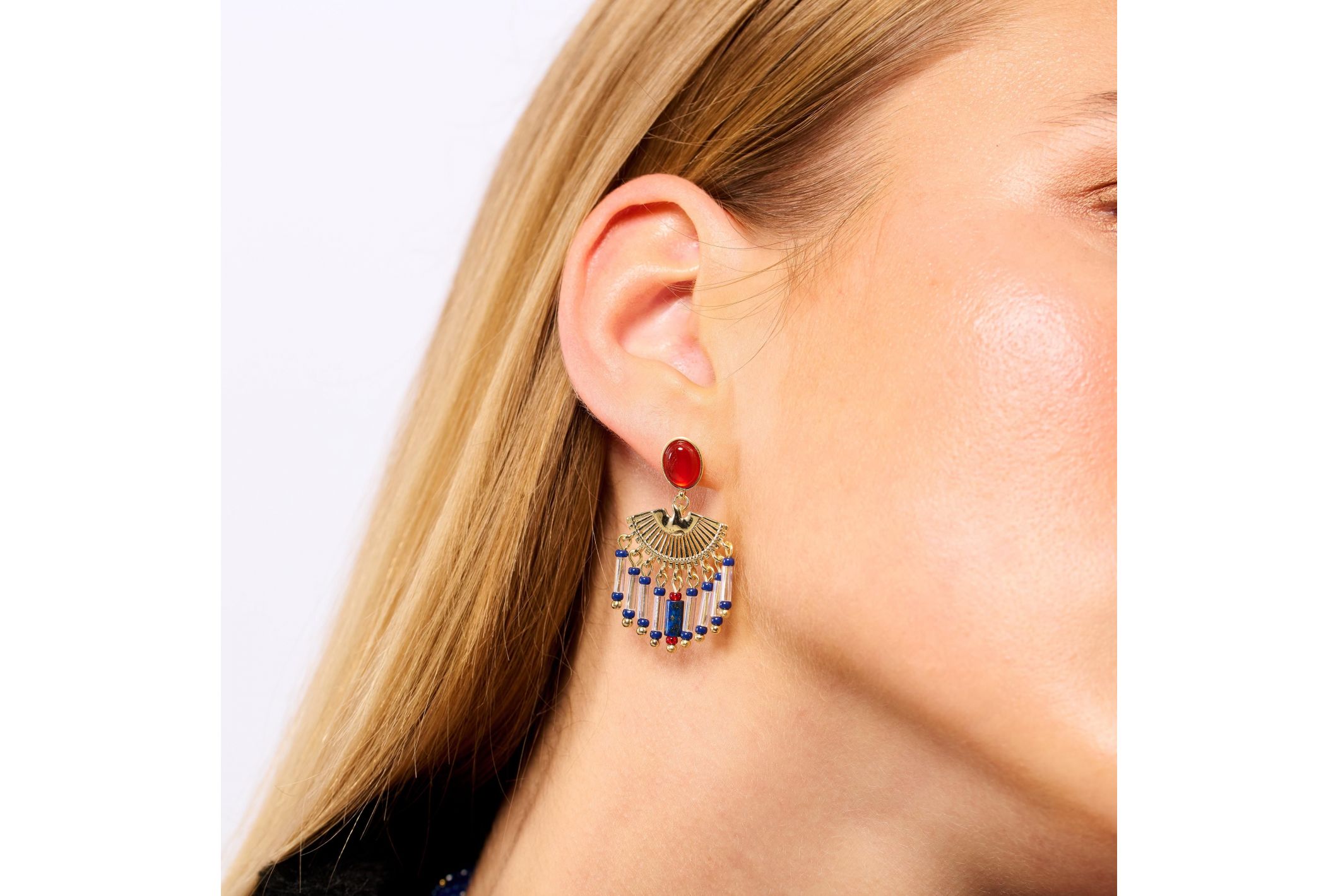 Boucles d'oreilles Nestie Indigo