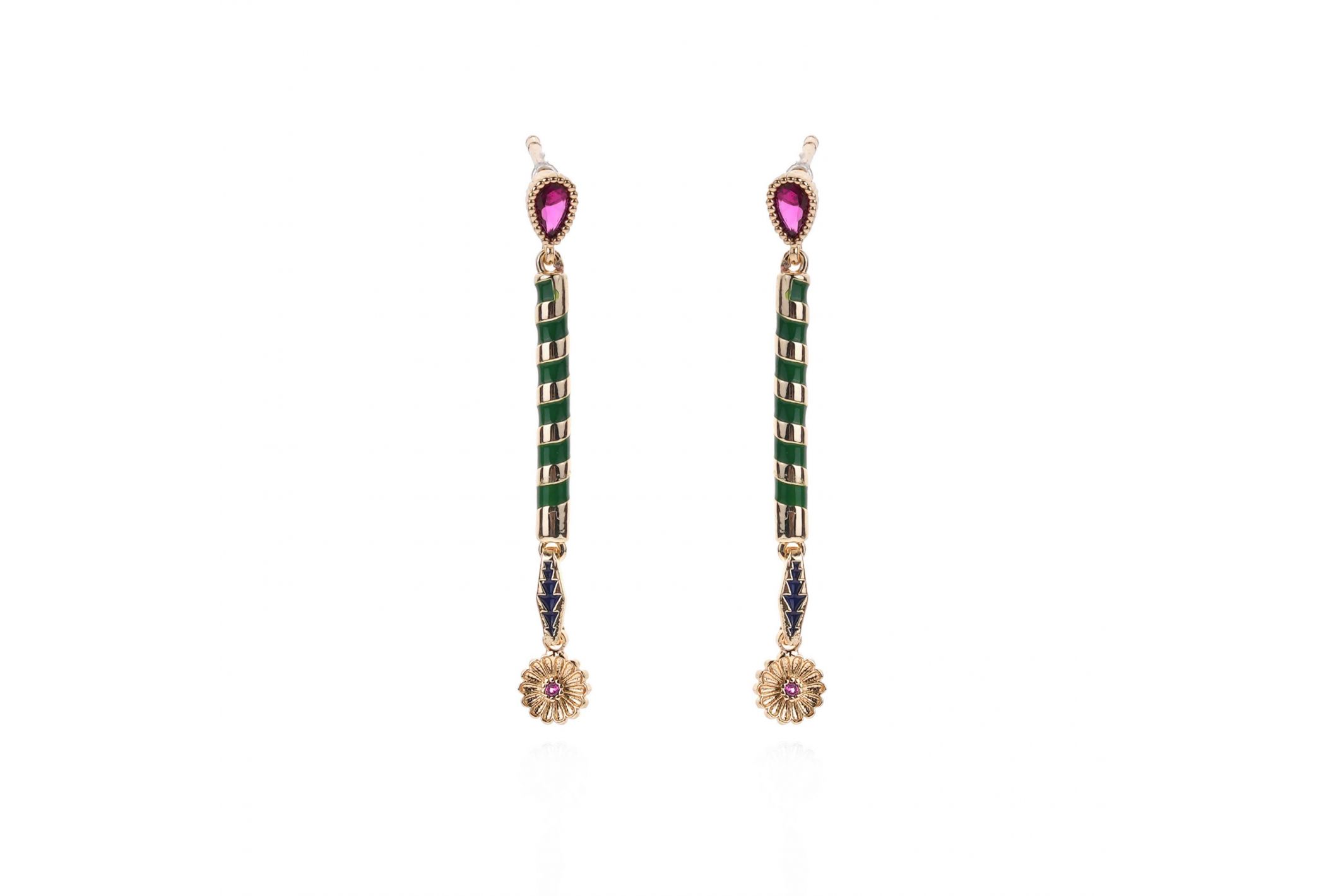 Boucles d'oreilles Vasile Vert
