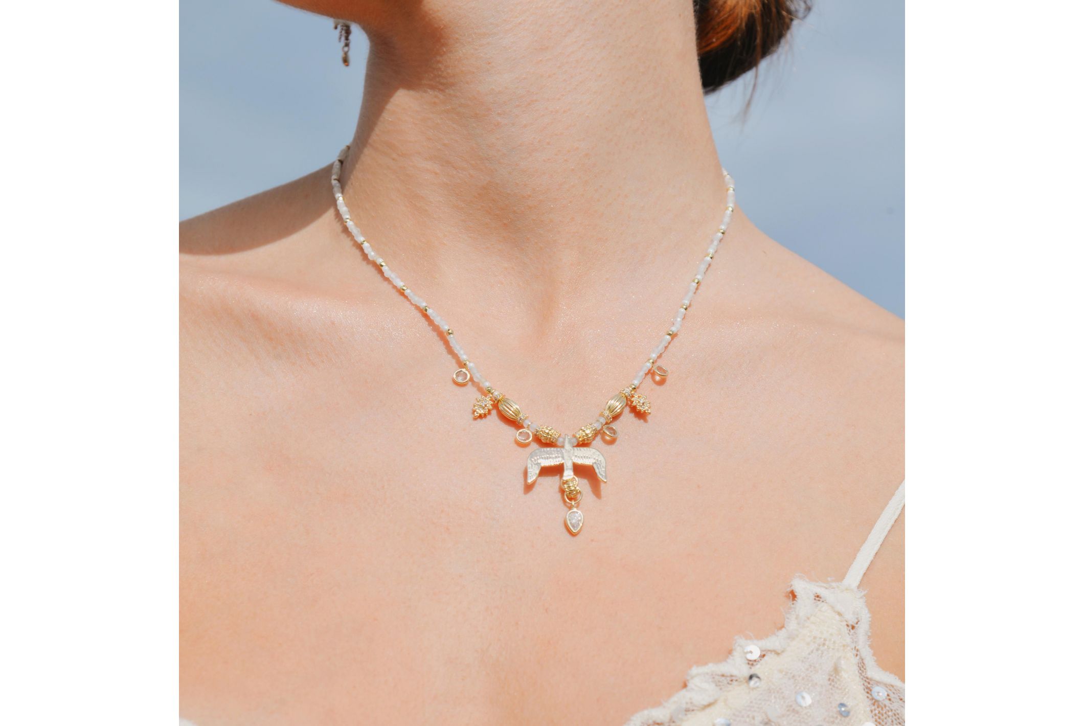 Hipanema Collier Gallica Blanc