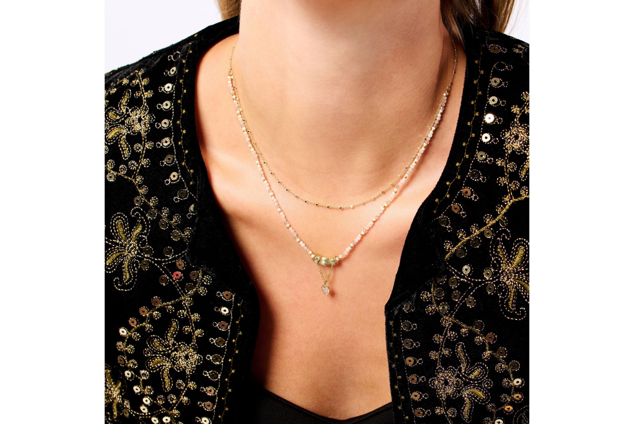 Hipanema Collier Talena Blanc