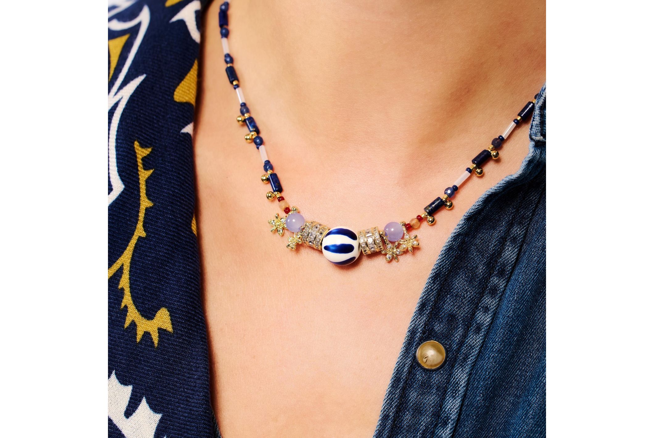 Collier Yumi Indigo