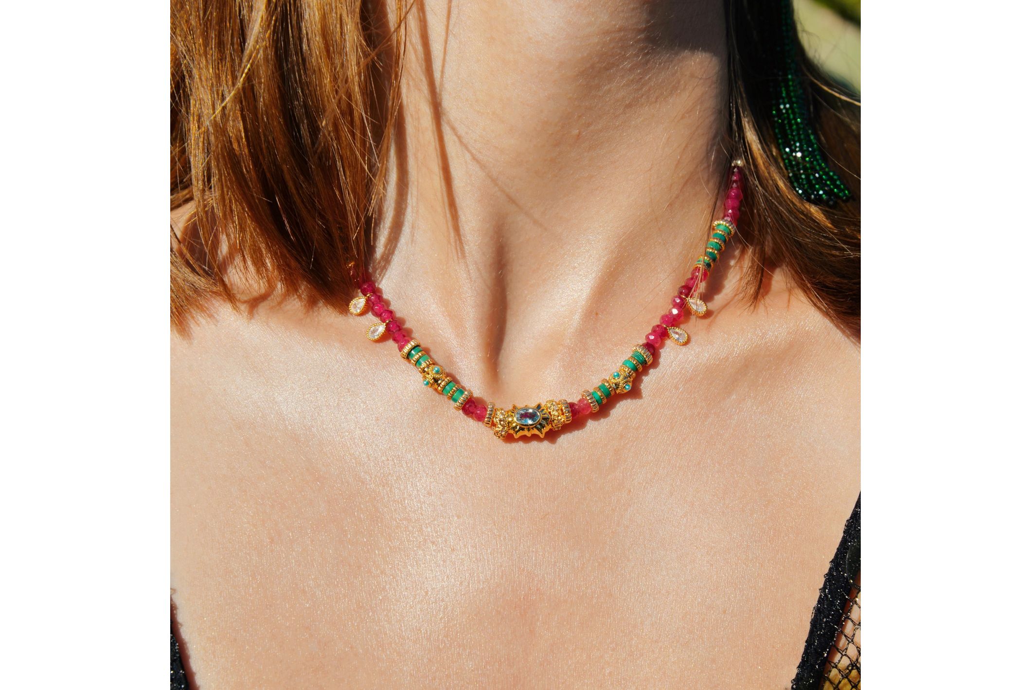 Collier Loukoom Rose