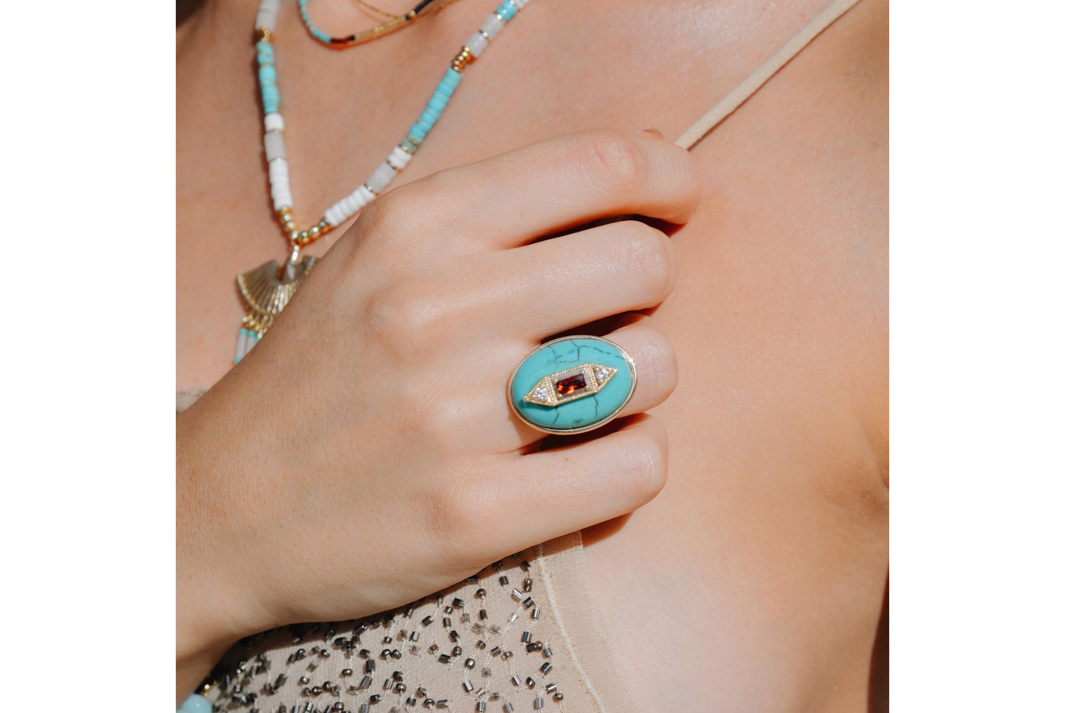 Hipanema Bague Teonie Turquoise