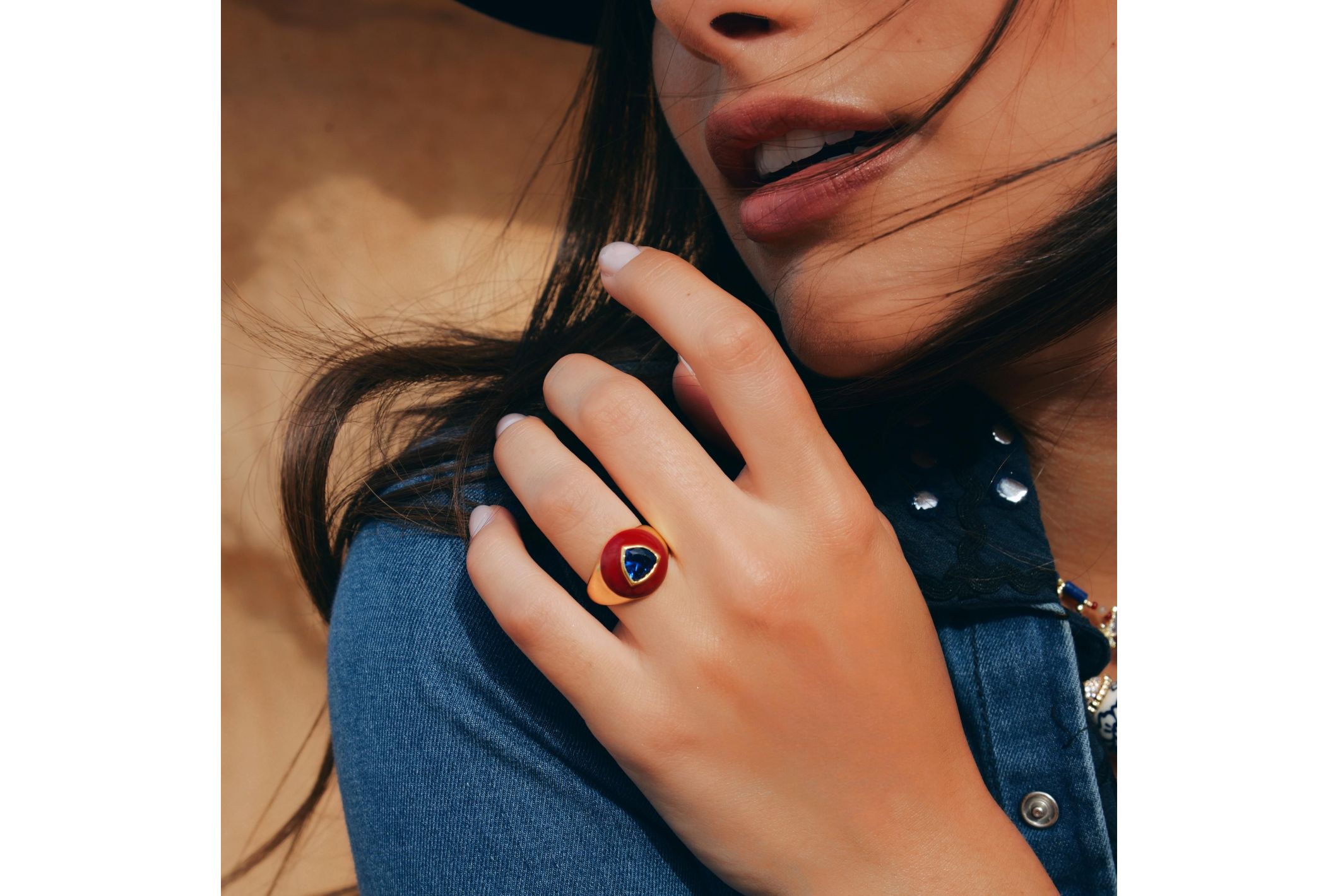Hipanema Bague Chana Rubis