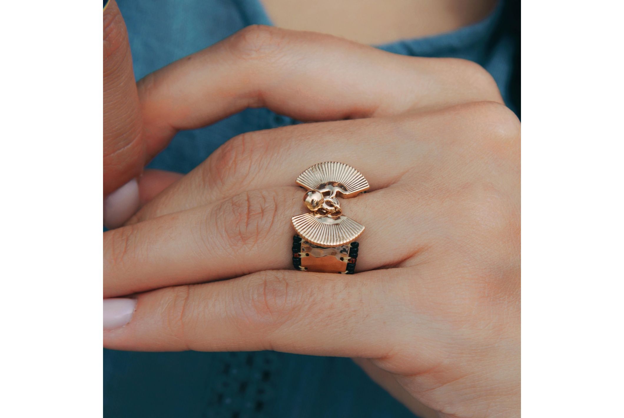 Hipanema Bague Feroy Doré