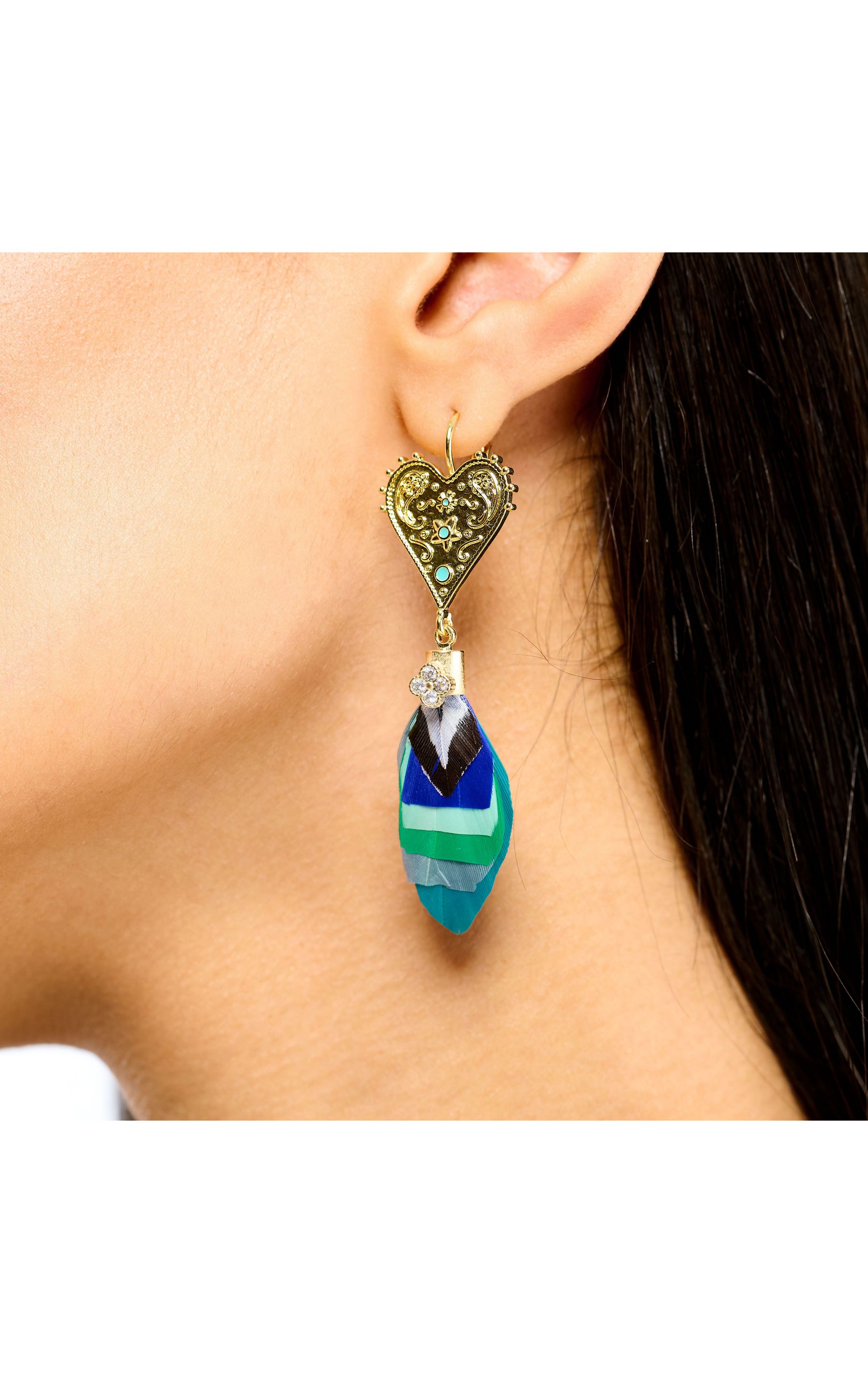 Boucles d'oreilles Pamila Turquoise