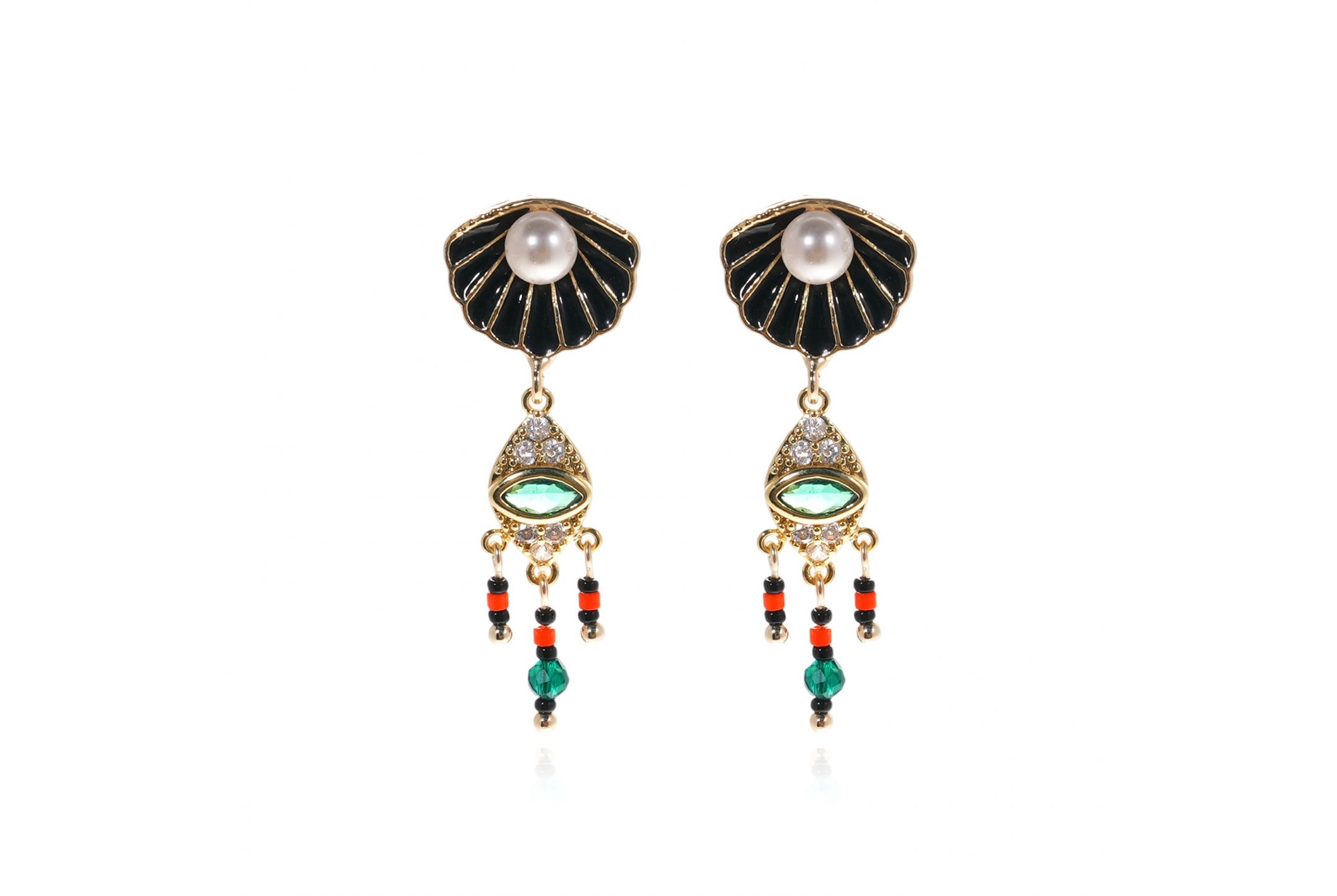 Boucles d'oreilles Makumba Noir