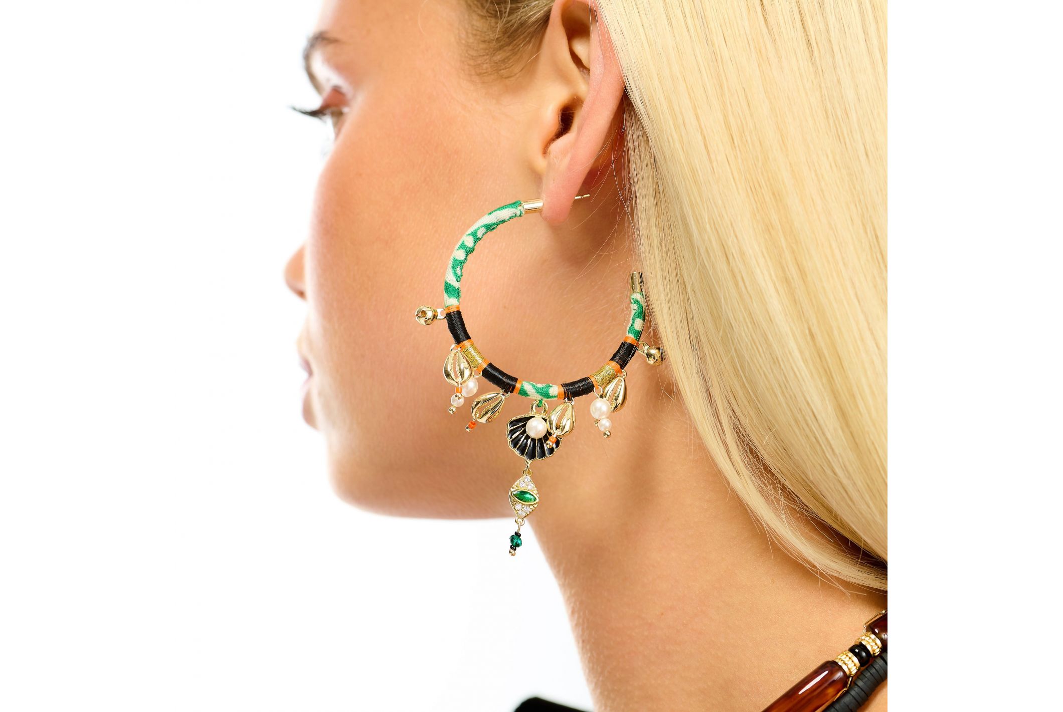 Hipanema Boucles d'oreilles Payott Emeraude