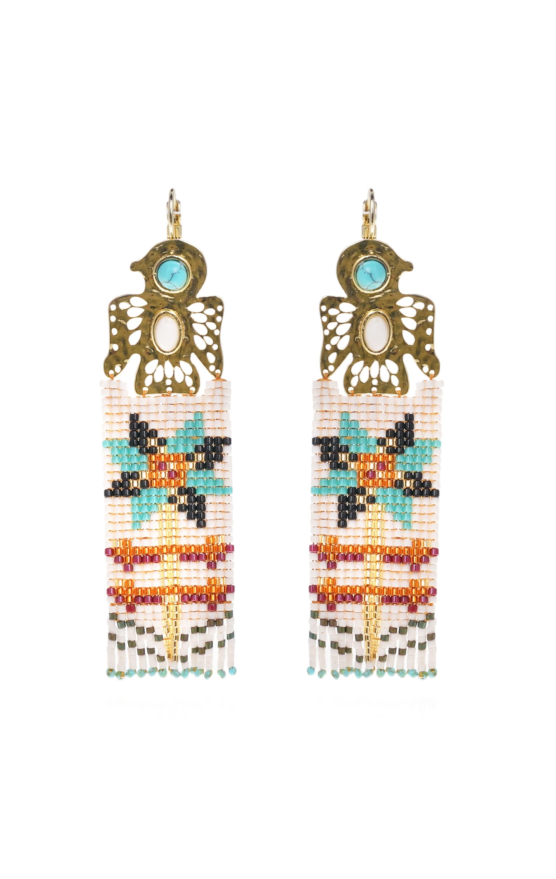 Boucles d'oreilles Mohican Turquoise