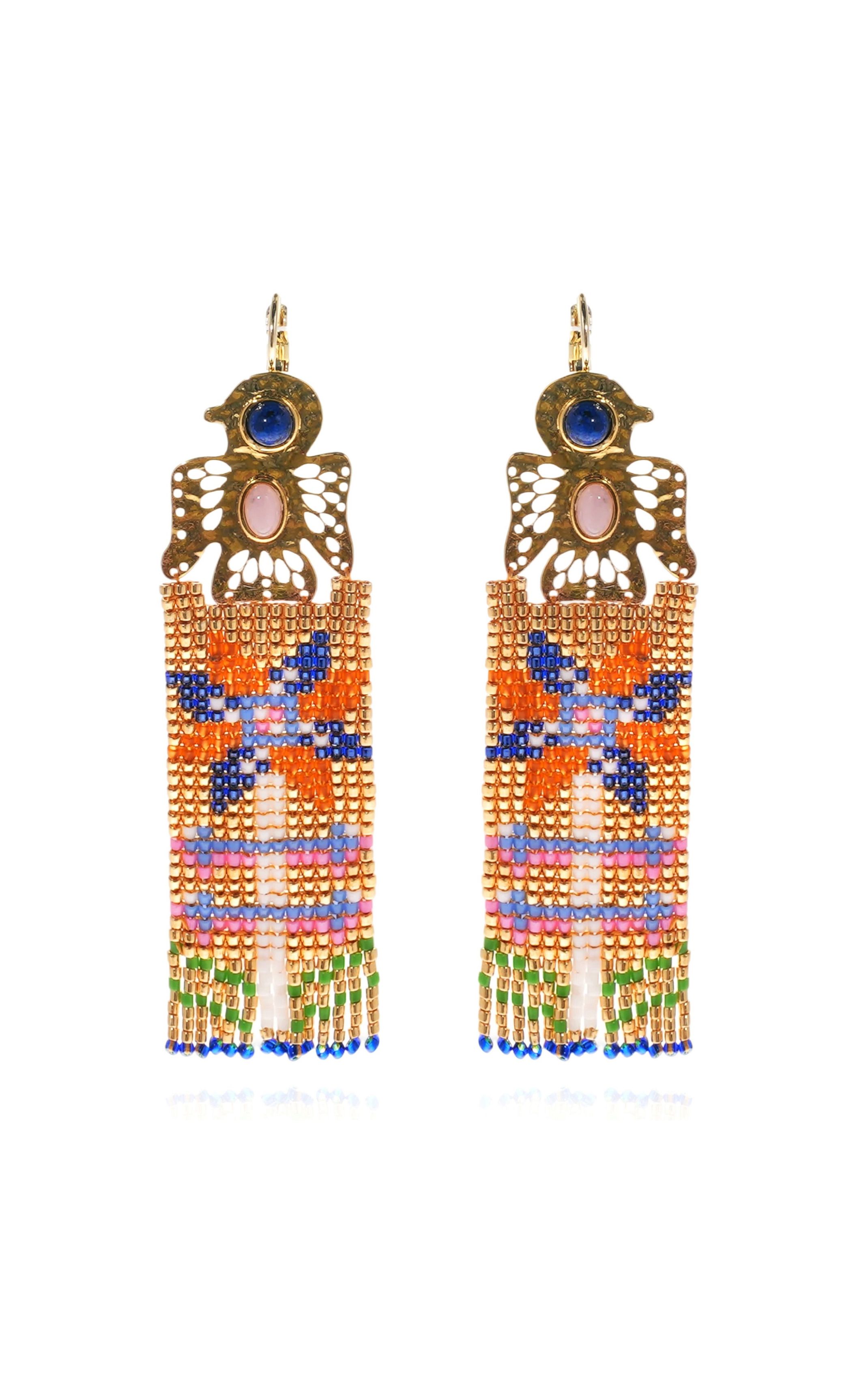 Boucles d'oreilles Mohican Indigo