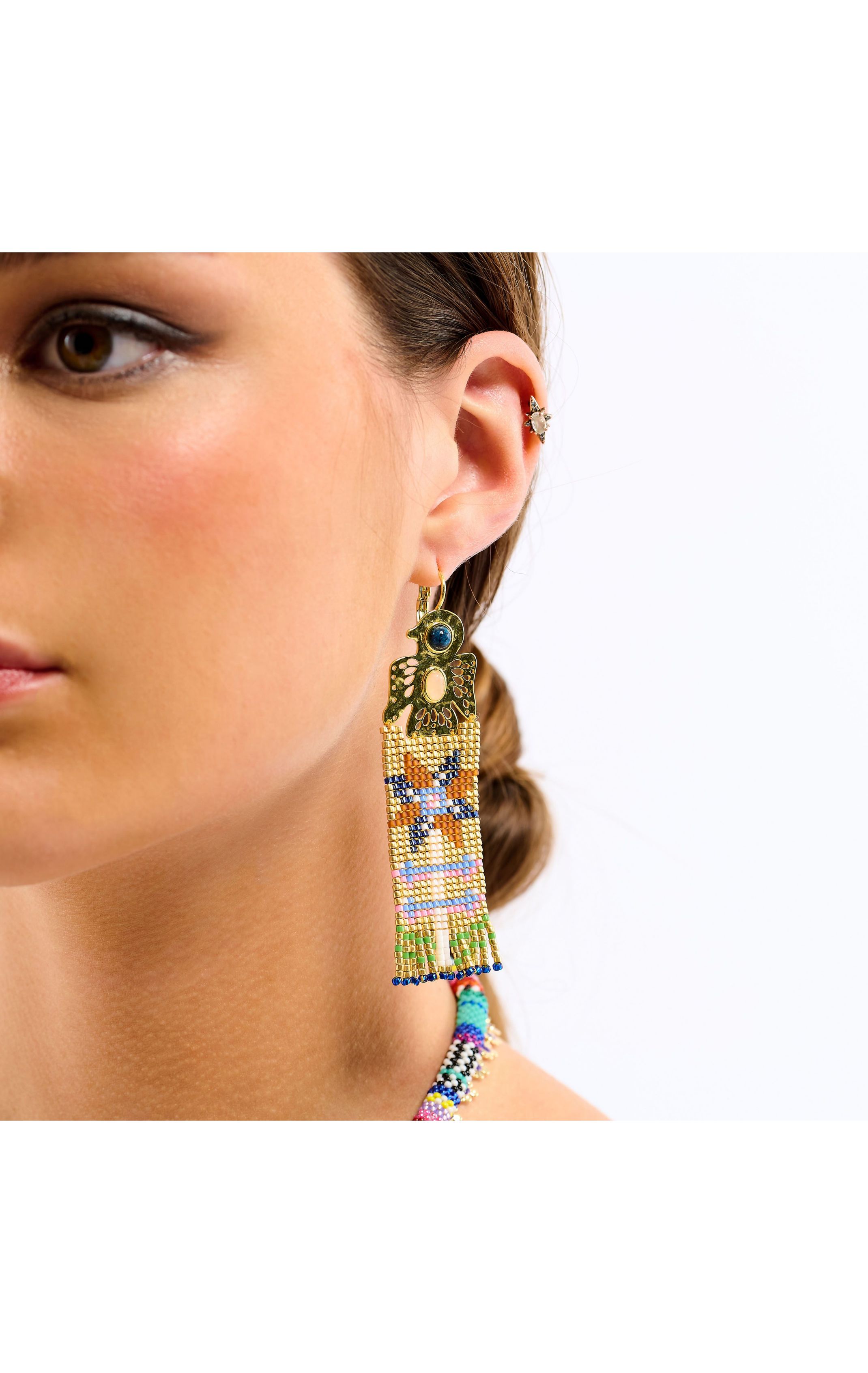 Boucles d'oreilles Mohican Indigo