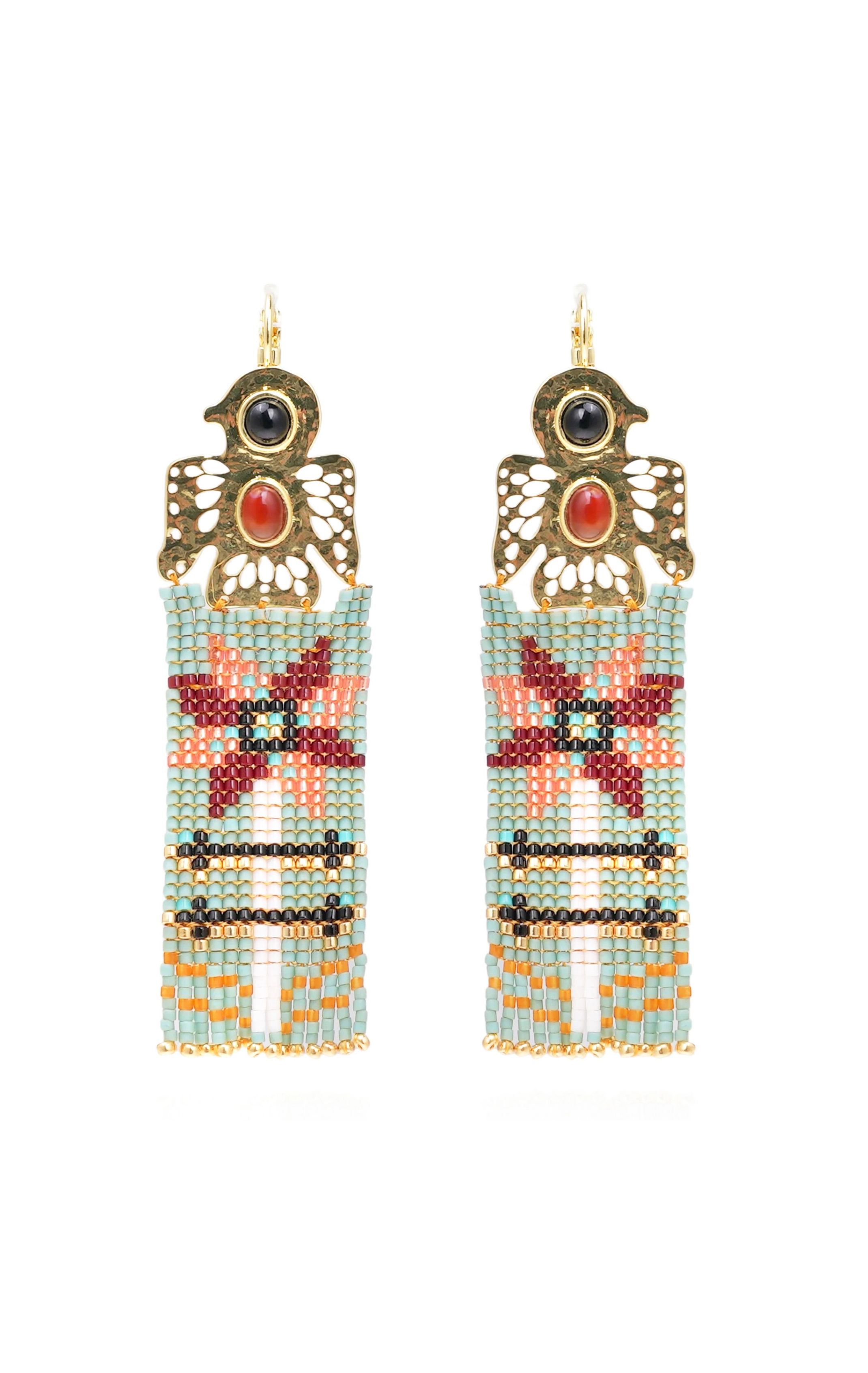 Boucles d'oreilles Mohican Jade