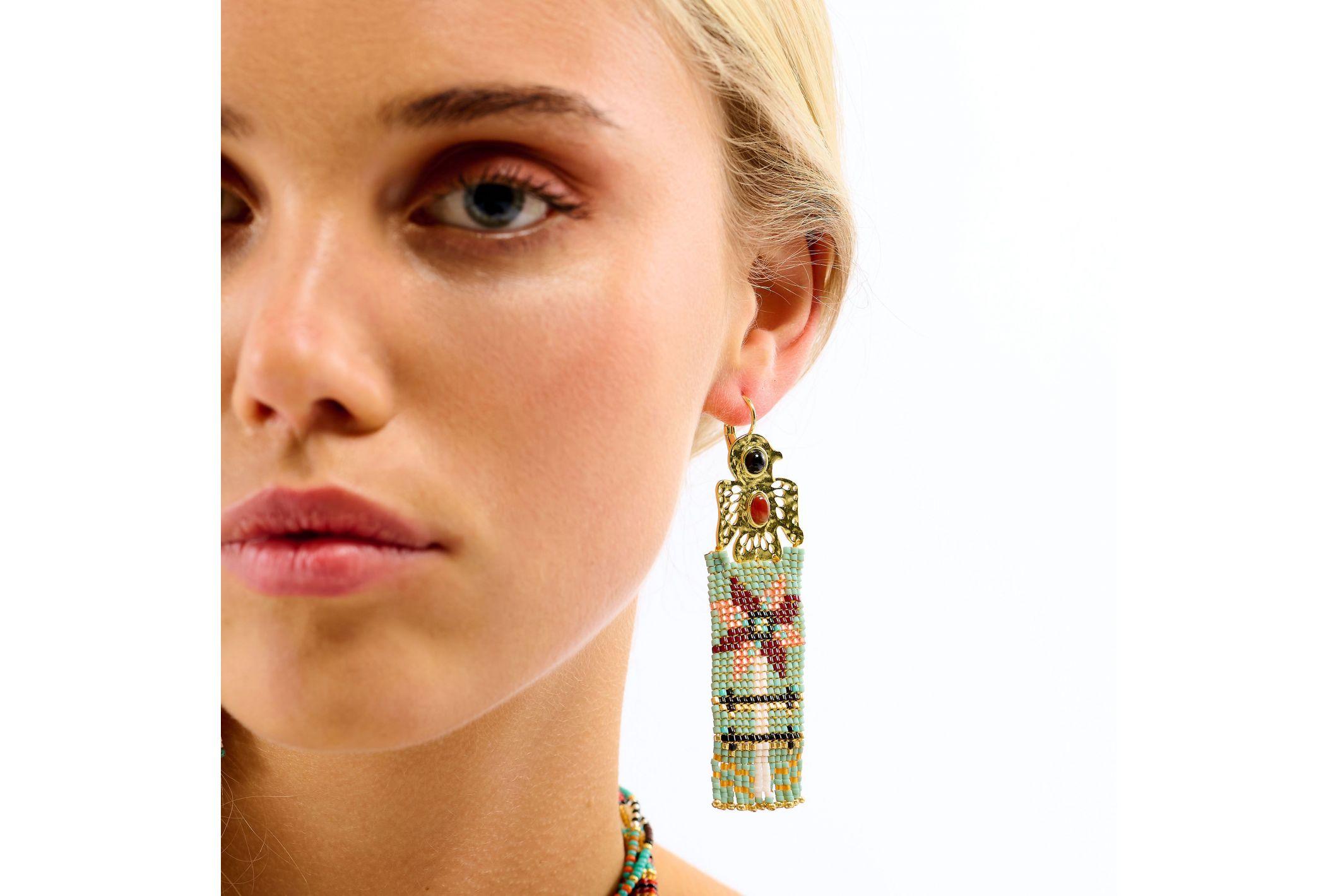 Hipanema Boucles d'oreilles Mohican Jade