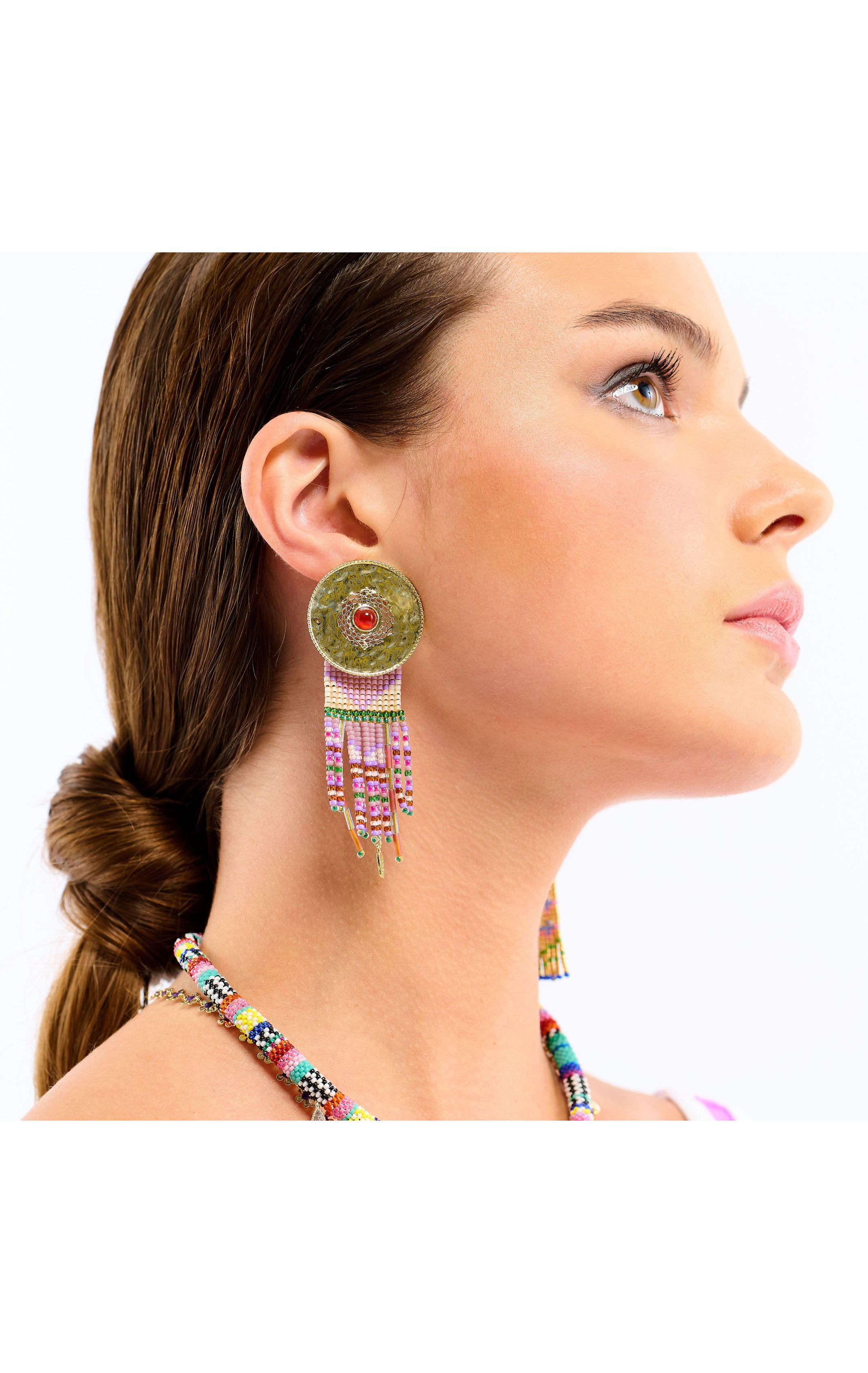 Boucles d'oreilles Byson Lilas