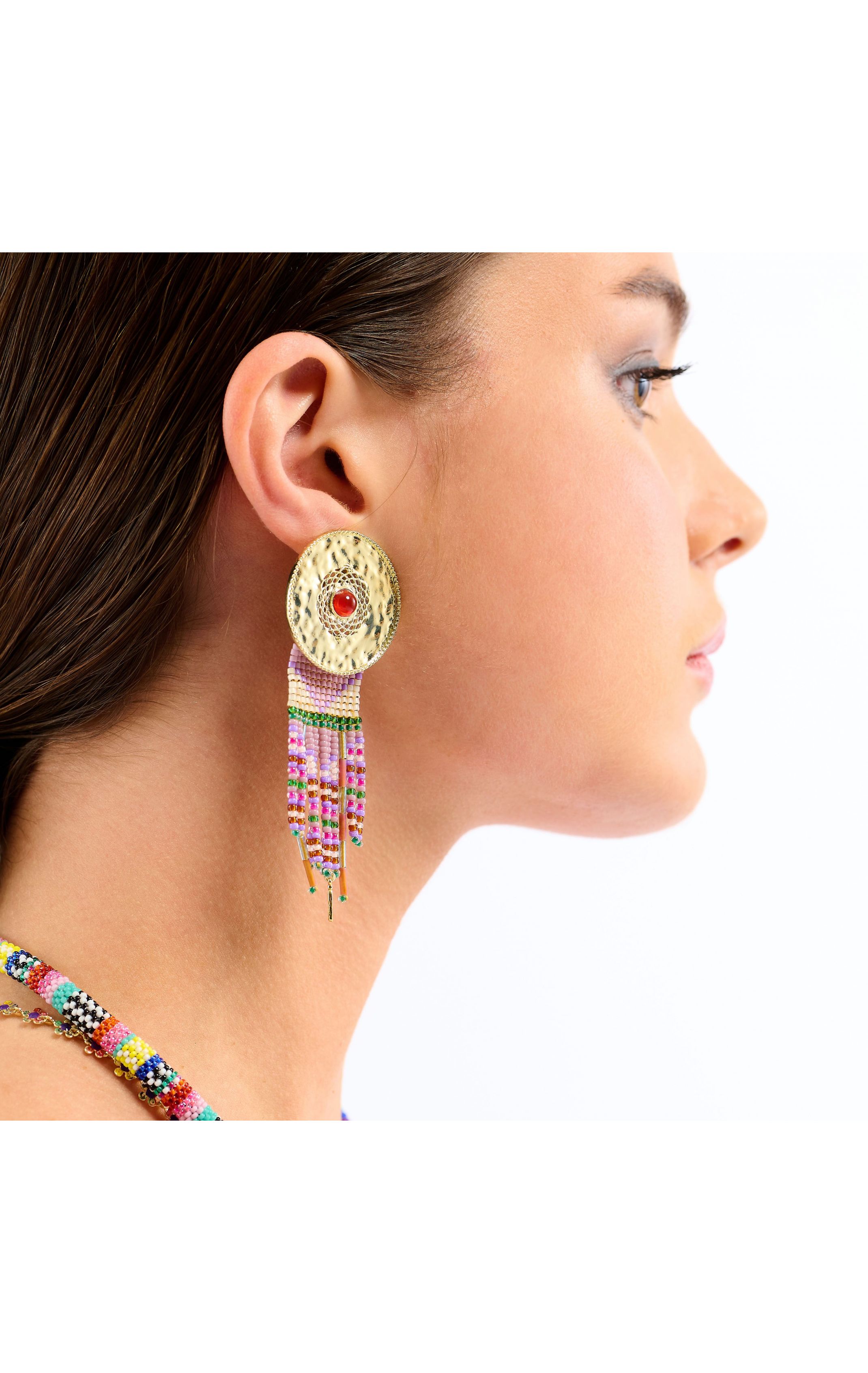 Boucles d'oreilles Byson Lilas