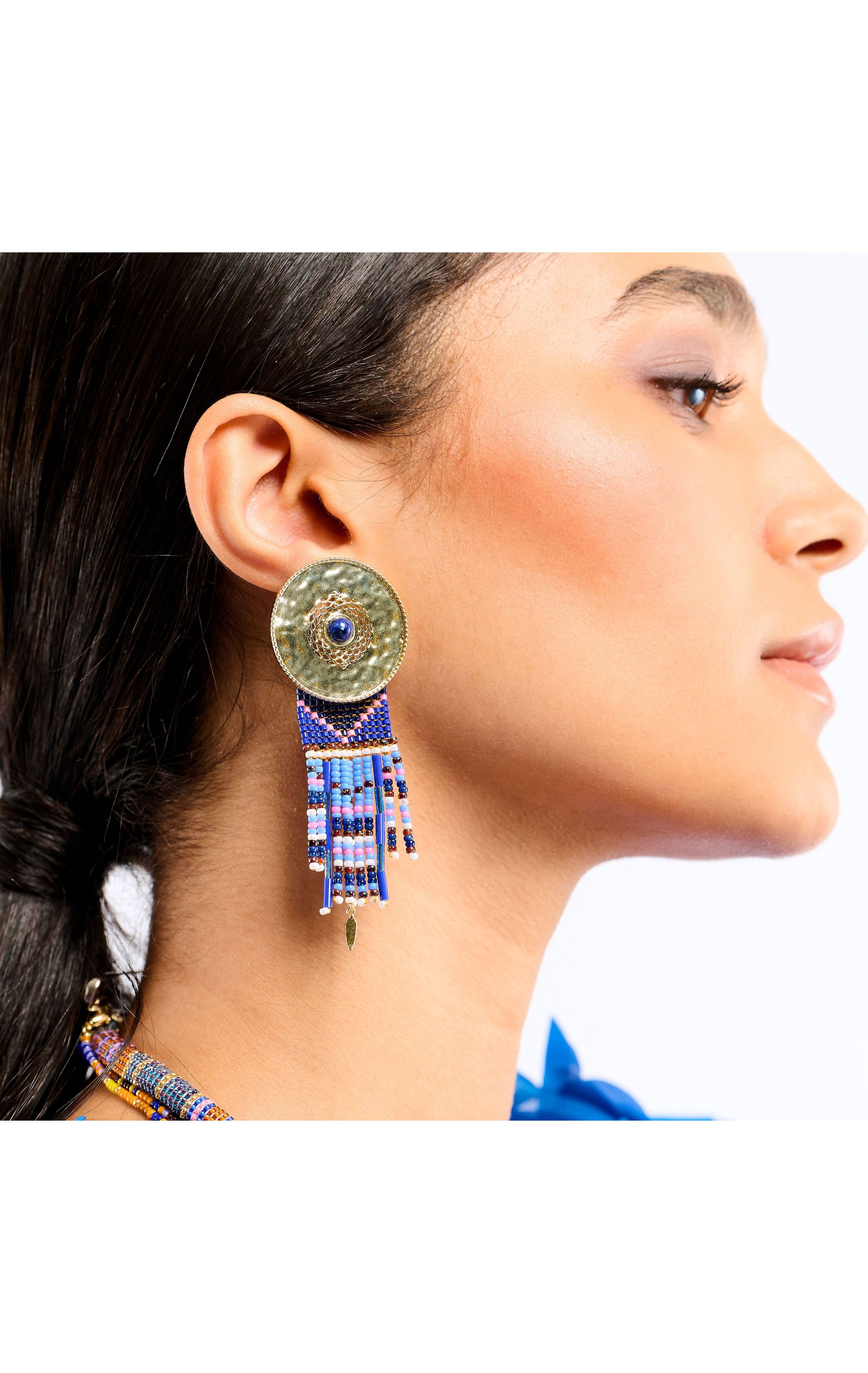 Boucles d'oreilles Byson Indigo