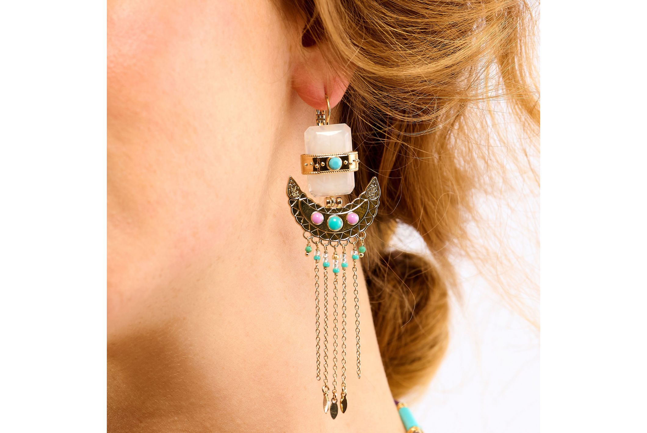 Hipanema Boucles d'oreilles Lombok Blanc