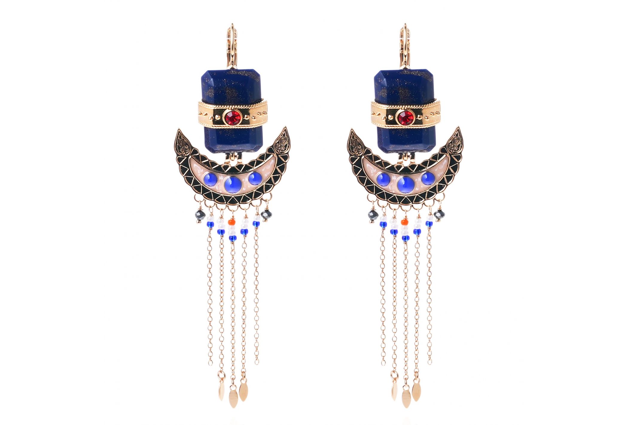 Boucles d'oreilles Lombok Indigo