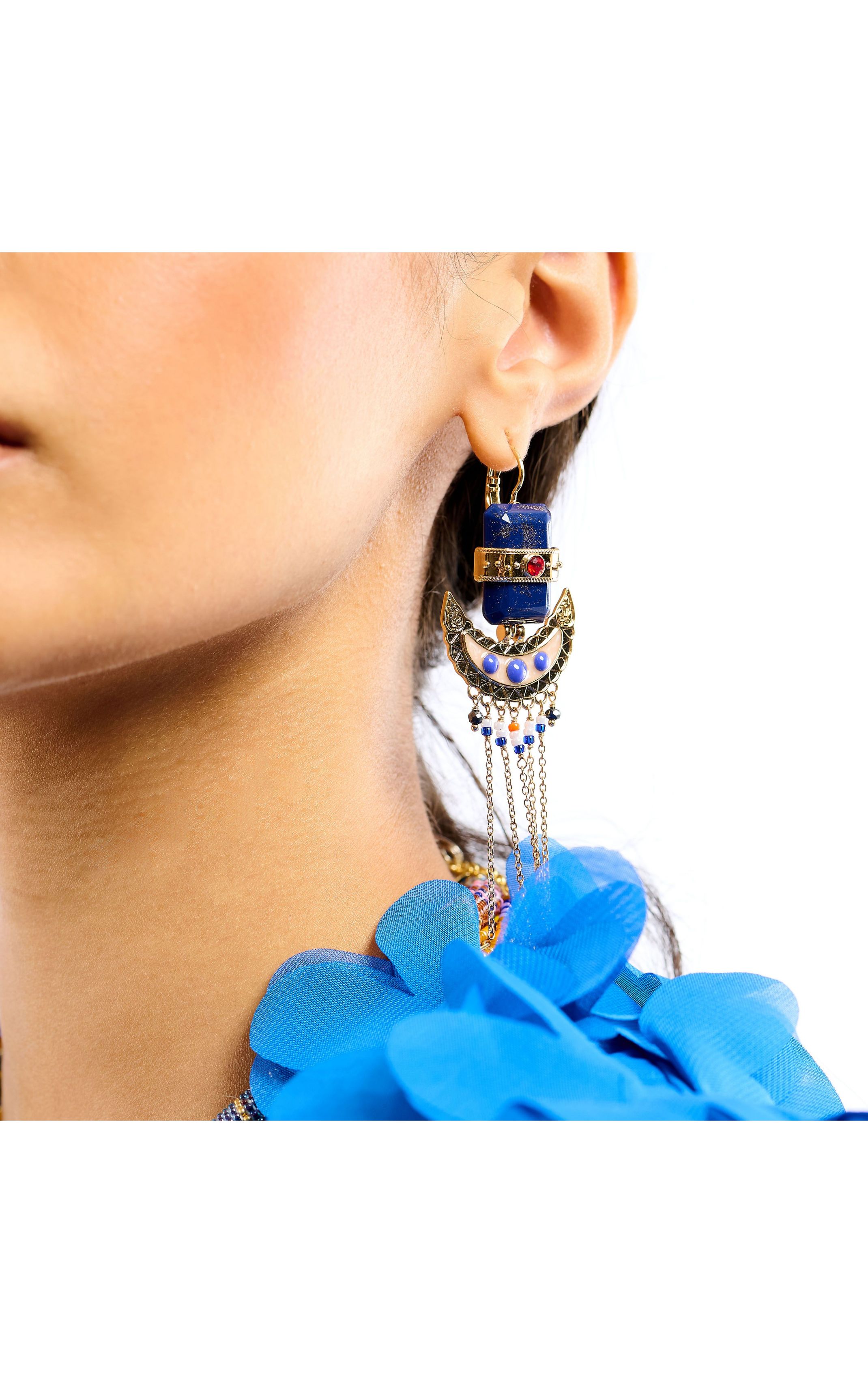 Boucles d'oreilles Lombok Indigo